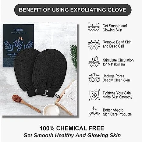 دستکش لایه بردار Yiclick، 2 عدد، دستکش لایه بردار عمقی، لایه بردار بدن، اسکرابر لایه بردار بدن برای لایه برداری حمام و دوش، برای از بین بردن پوست مرده، درمان کراتوز پیلاریس پا دستکش لایه بردار Yiclick، 2 عدد، دستکش لایه بردار عمقی، لایه بردار بدن، اسکرابر لایه بردار بدن برای لایه برداری حمام و دوش، برای از بین بردن پوست مرده، درمان کراتوز پیلاریس پا