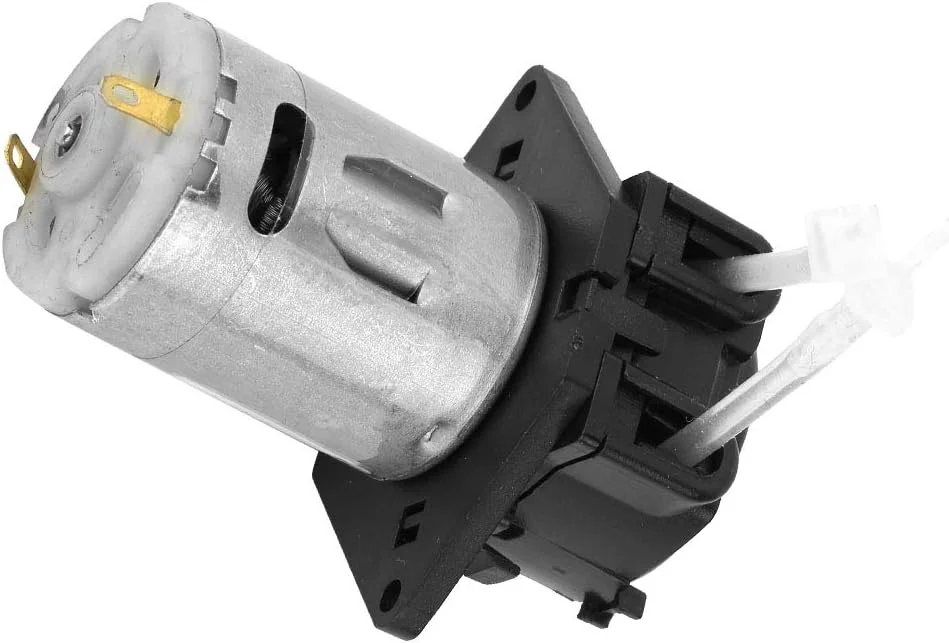 پمپ دوزینگ عمومی، پمپ پریستالتیک مایع 12 ولت 1x3 هد لوله پریستالتیک دوزینگ برای تجزیه و تحلیل شیمیایی آزمایشگاهی آکواریوم (مشکی)