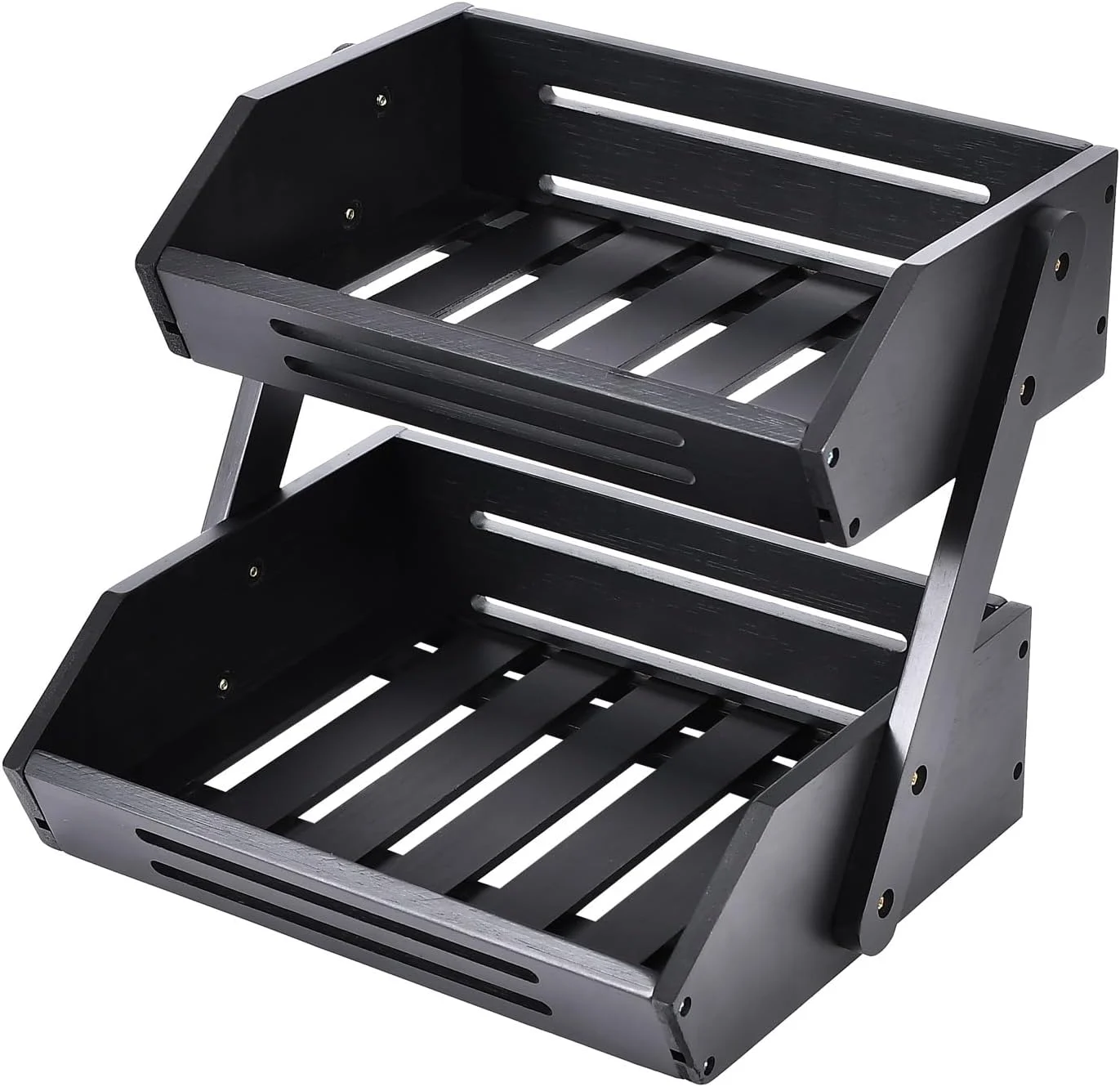 سبد میوه VIKEYHOME، کاسه میوه، سبد میوه 2 طبقه برای آشپزخانه، نگهدارنده پایه میوه برای میوه، سبزیجات، نگهداری نان و سازمان دهنده رومیزی آشپزخانه خانگی