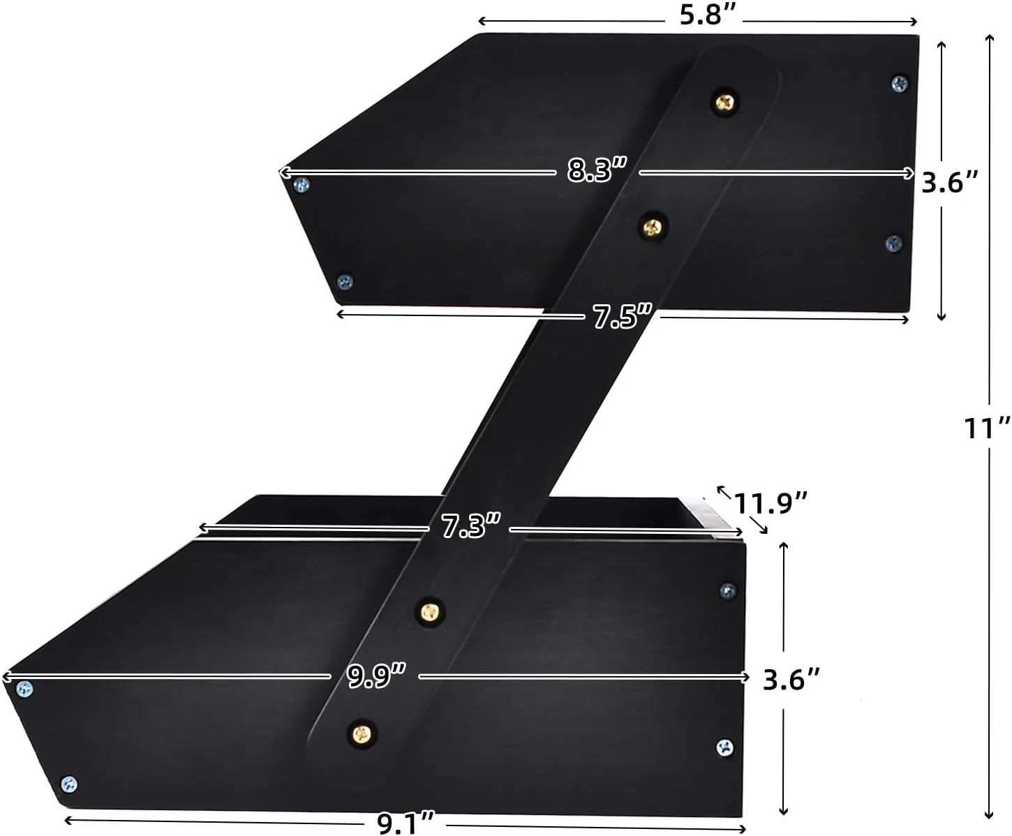 سبد میوه VIKEYHOME، کاسه میوه، سبد میوه 2 طبقه برای آشپزخانه، نگهدارنده پایه میوه برای میوه، سبزیجات، نگهداری نان و سازمان دهنده رومیزی آشپزخانه خانگی