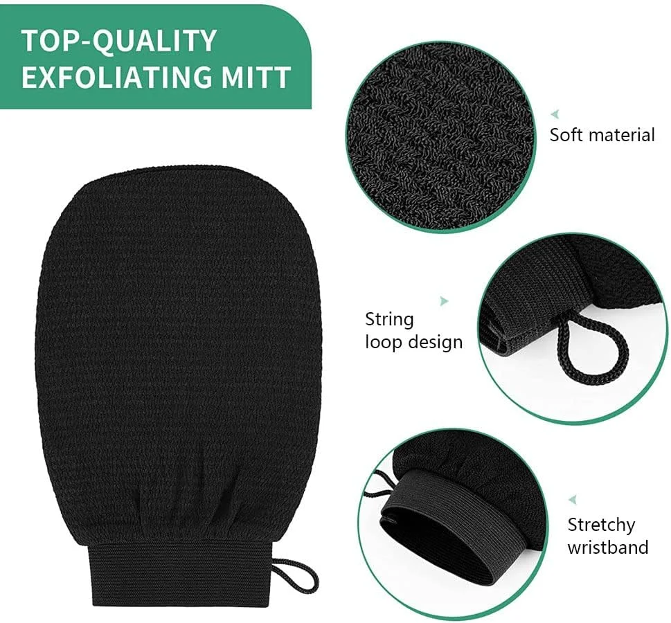 دستکش لایه بردار ORiTi، بسته 4 عددی، اسکرابر بدن، دستکش لایه بردار برای بدن، لایه بردار پوست مرده، اسکرابر برای حمام و اسپا بانوان دستکش لایه بردار ORiTi، بسته 4 عددی، اسکرابر بدن، دستکش لایه بردار برای بدن، لایه بردار پوست مرده، اسکرابر برای حمام و اسپا بانوان