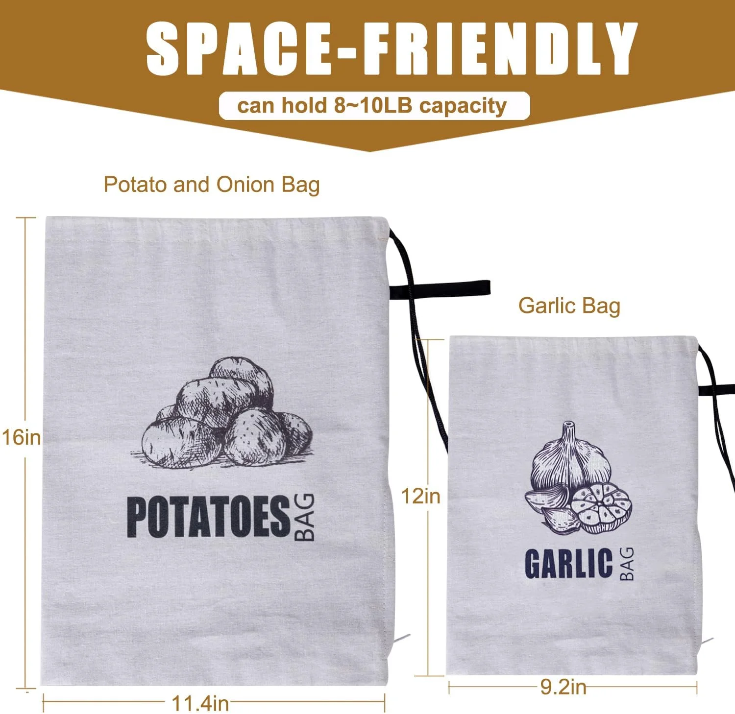 کیسه نگهداری سیب زمینی، پیاز و سیر TOGETRUE، کیسه پارچه ای نگهداری پیاز و سیب زمینی، کیسه نگهداری سیر، سیب زمینی و پیاز قابل شستشو با بند کشی، بسته 3 عددی (کیسه سیب زمینی پیاز سیر) کیسه نگهداری سیب زمینی، پیاز و سیر TOGETRUE، کیسه پارچه ای نگهداری پیاز و سیب زمینی، کیسه نگهداری سیر، سیب زمینی و پیاز قابل شستشو با بند کشی، بسته 3 عددی (کیسه سیب زمینی پیاز سیر)