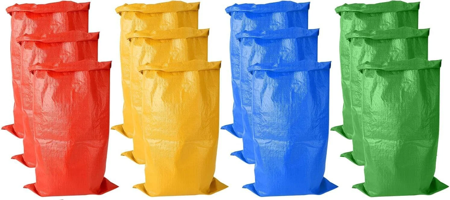 تزویق 20 عدد کیسه گونی سیب زمینی، کیسه های مسابقه سایز بزرگ برای بازی خانوادگی، کیسه های مسابقه بازی های فضای باز، کیسه های ذخیره سازی سبزیجات قابل استفاده مجدد برای ذخیره سازی سیب زمینی، گوجه فرنگی، پیاز و لوبیا