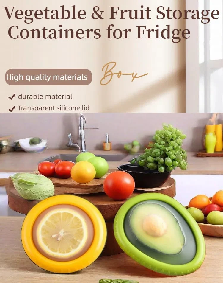 نگهدارنده آووکادو Taoddoe و پیاز، 4 عدد ظرف سیلیکونی قابل استفاده مجدد برای نگهداری میوه در یخچال، نگهدارنده سبزیجات تازه برای سیر، پیاز، لیمو و سیب زمینی نگهدارنده آووکادو Taoddoe و پیاز، 4 عدد ظرف سیلیکونی قابل استفاده مجدد برای نگهداری میوه در یخچال، نگهدارنده سبزیجات تازه برای سیر، پیاز، لیمو و سیب زمینی