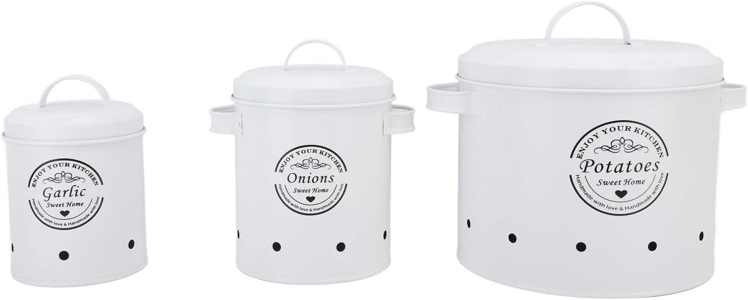 ظرف نگهداری سیب زمینی و پیاز، ظروف آشپزخانه از جنس فولاد کربنی، سازمان دهنده روی میز، ظرفیت بزرگ (Do5onpig7tk2-12)