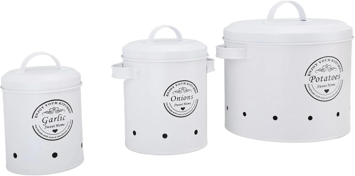 ظرف نگهداری سیب زمینی و پیاز، ظروف آشپزخانه از جنس فولاد کربنی، سازمان دهنده روی میز، ظرفیت بزرگ (Do5onpig7tk2-12)