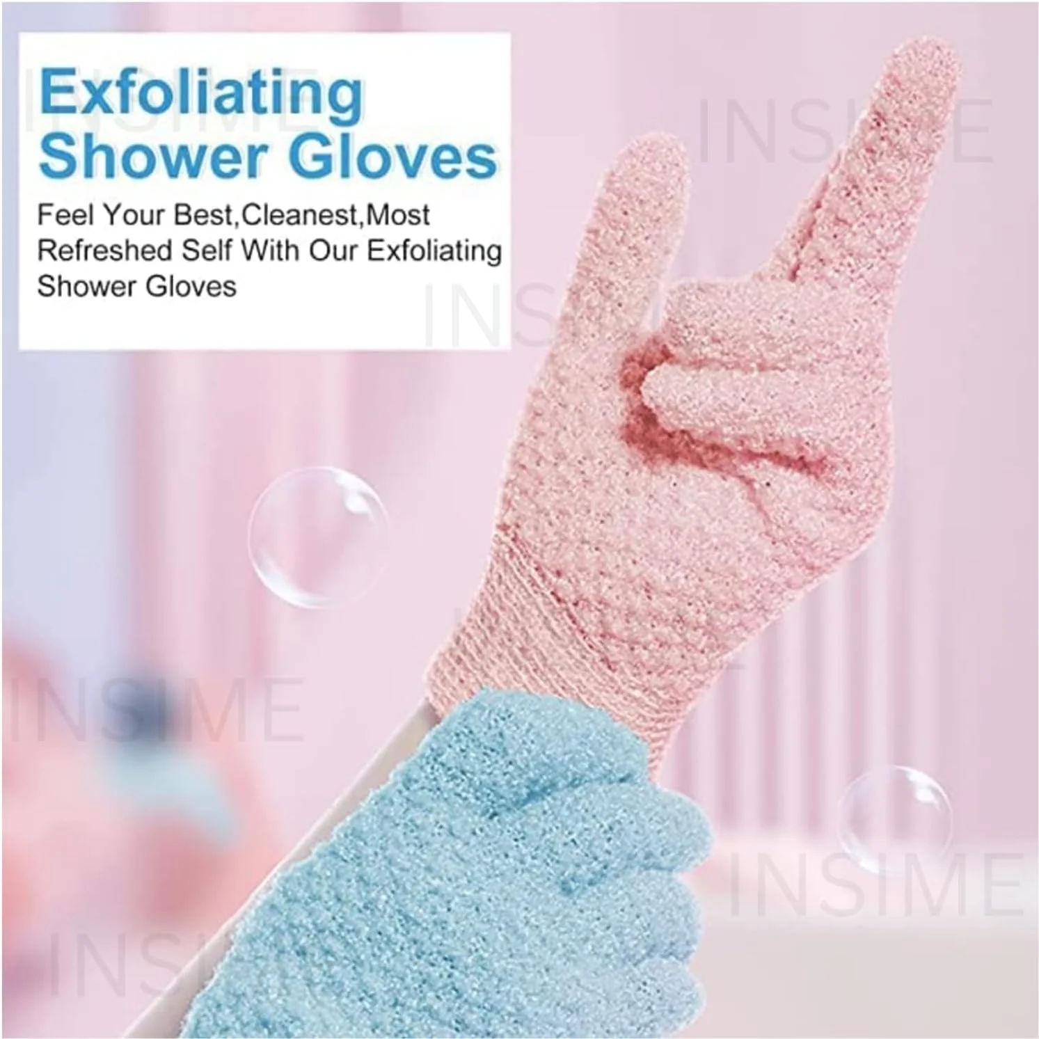 دستکش های لایه بردار بدن برای حمام اینسیمه (2 جفت) | دستکش های لایه بردار عمیق با بافت دوگانه برای از بین بردن پوست مرده | ماساژ اسپا، اسکرابر بدن، دستکش های حمام برای زنان و مردان دستکش های لایه بردار بدن برای حمام اینسیمه (2 جفت) | دستکش های لایه بردار عمیق با بافت دوگانه برای از بین بردن پوست مرده | ماساژ اسپا، اسکرابر بدن، دستکش های حمام برای زنان و مردان