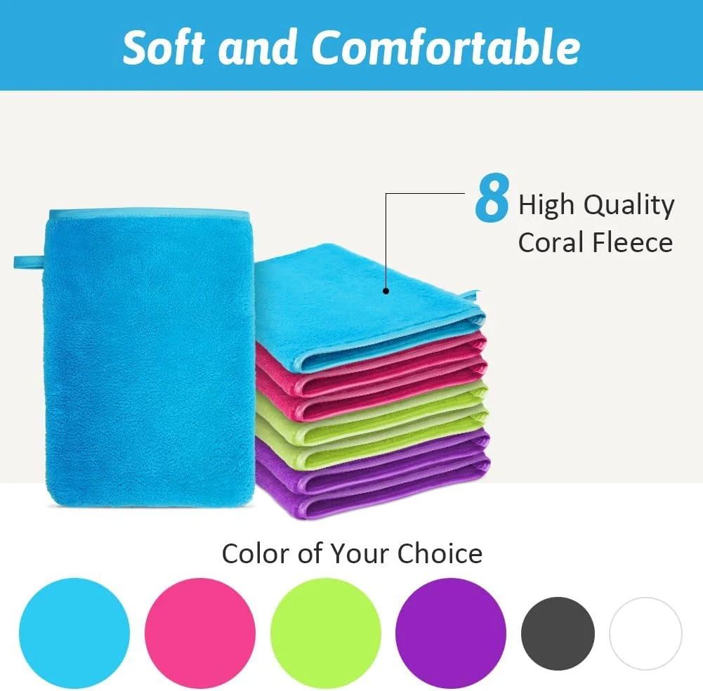 دستکش های لیف حمام میکروفایبر هاتوت، بسته 8 عددی، 15x20 سانتی متر، دستکش های نرم شستشوی صورت، دستکش های پاک کننده صورت، دستکش نرم صورت، پارچه اسپا حمام، دستکش های پاک کننده آرایش قابل استفاده مجدد (4 رنگ) دستکش های لیف حمام میکروفایبر هاتوت، بسته 8 عددی، 15x20 سانتی متر، دستکش های نرم شستشوی صورت، دستکش های پاک کننده صورت، دستکش نرم صورت، پارچه اسپا حمام، دستکش های پاک کننده آرایش قابل استفاده مجدد (4 رنگ)