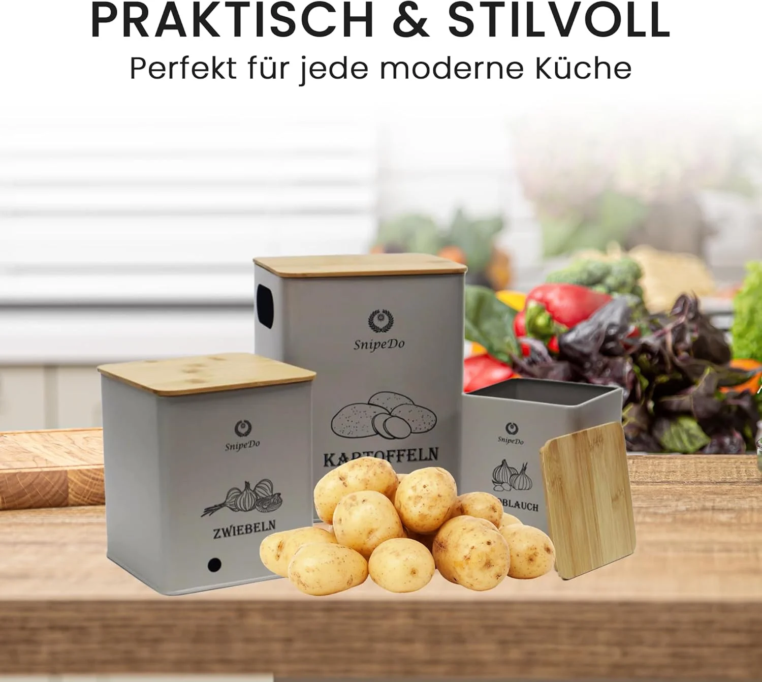 ست جعبه نگهداری سیب زمینی SnipeDo - ست 3 تایی جعبه سیب زمینی، نگهداری پیاز، ظرف سیر - جعبه فلزی سبزیجات به همراه برش دهنده و پوست کن سیب زمینی - ظرف سیب زمینی و پیاز (بژ-1) ست جعبه نگهداری سیب زمینی SnipeDo - ست 3 تایی جعبه سیب زمینی، نگهداری پیاز، ظرف سیر - جعبه فلزی سبزیجات به همراه برش دهنده و پوست کن سیب زمینی - ظرف سیب زمینی و پیاز (بژ-1)