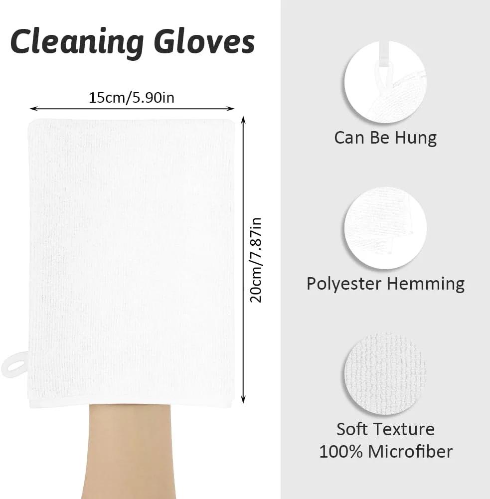 دستکش های شستشوی بدن میکروفایبر HOTUT، بسته 8 عددی، 15x20 سانتی متر، دستمال های نرم شستشوی صورت، دستکش های پاک کننده صورت، دستکش نرم صورت، پارچه اسپا حمام، دستکش های پاک کننده آرایش قابل استفاده مجدد (سفید) دستکش های شستشوی بدن میکروفایبر HOTUT، بسته 8 عددی، 15x20 سانتی متر، دستمال های نرم شستشوی صورت، دستکش های پاک کننده صورت، دستکش نرم صورت، پارچه اسپا حمام، دستکش های پاک کننده آرایش قابل استفاده مجدد (سفید)