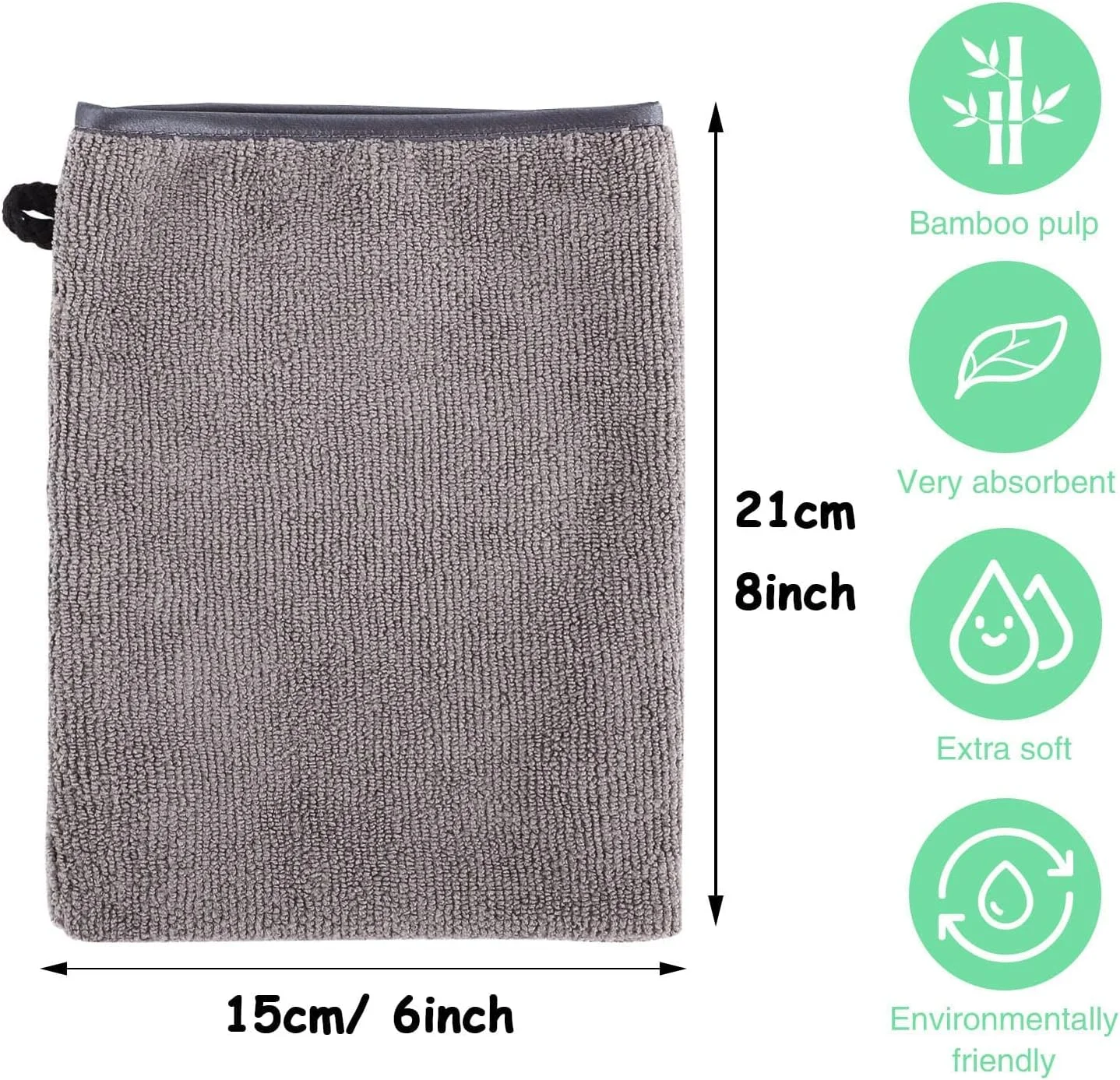 دستکش های شستشوی بدن میکروفایبر BIGTHREE، بسته 6 عددی دستمال صورت، دستکش پاک کننده صورت، دستکش های حوله ای پاک کننده آرایش برای حمام و اسپا (سفید، مشکی، خاکستری) دستکش های شستشوی بدن میکروفایبر BIGTHREE، بسته 6 عددی دستمال صورت، دستکش پاک کننده صورت، دستکش های حوله ای پاک کننده آرایش برای حمام و اسپا (سفید، مشکی، خاکستری)