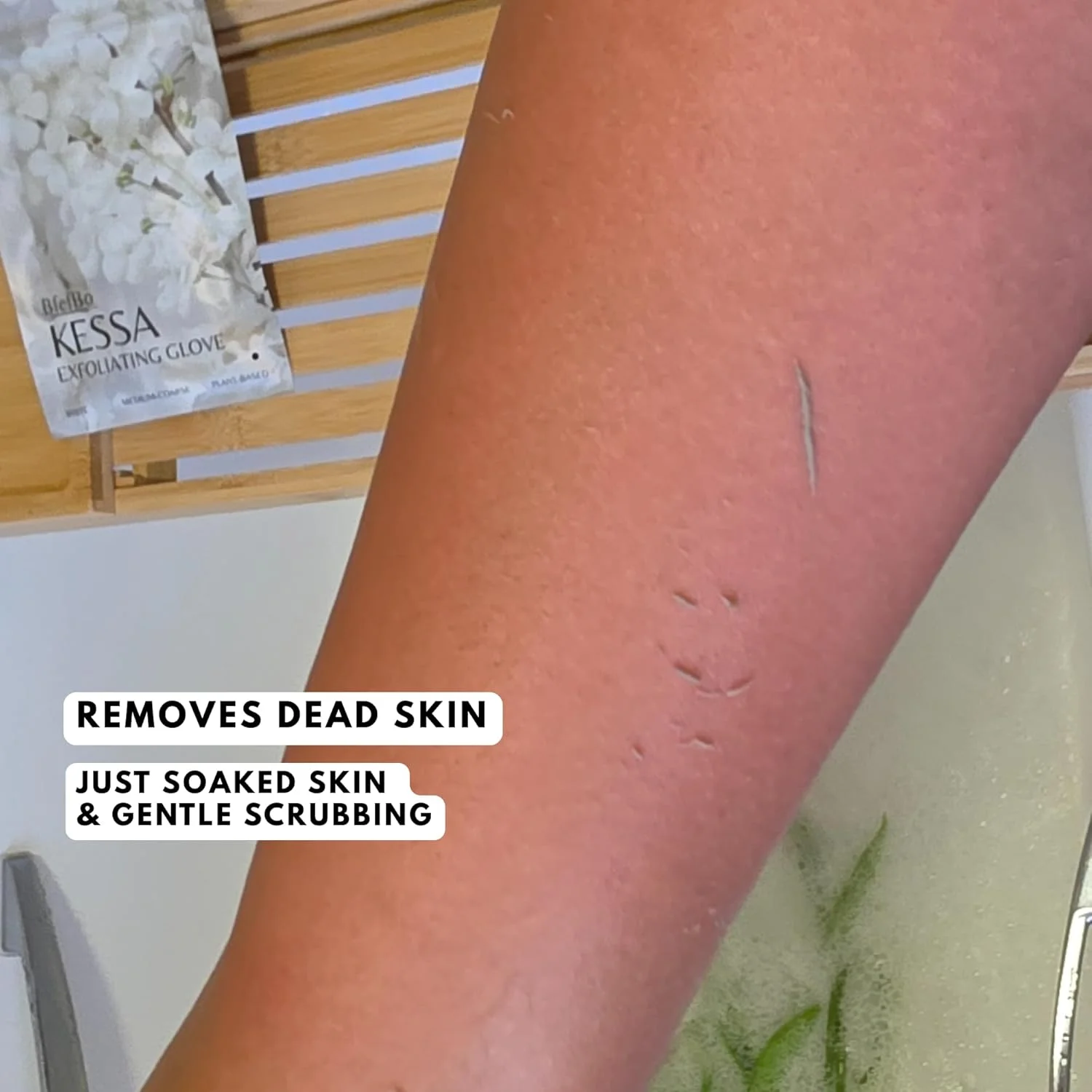 دستکش لایه بردار BfefBo، بسته 2 عددی، دستکش لایه بردار، لیف حمام طبیعی، اسکراب لایه بردار بدن، از بین بردن برنزه کننده، گیاهی، محصولات سازگار با محیط زیست، بدون پلاستیک