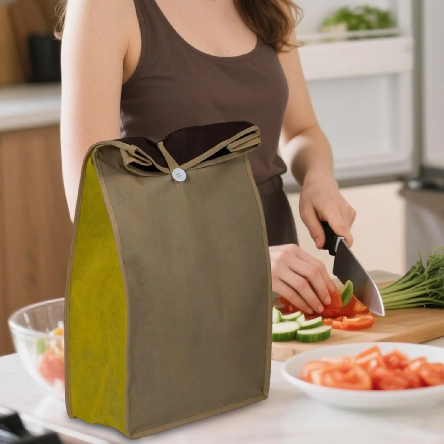 Produce Bags Reusable - Breathable Garlic Pouch,Washable Breathable Produce Bags for Garlic Ginger Onion Potato Tomato Snack Sandwich Fruit Grocery Storage