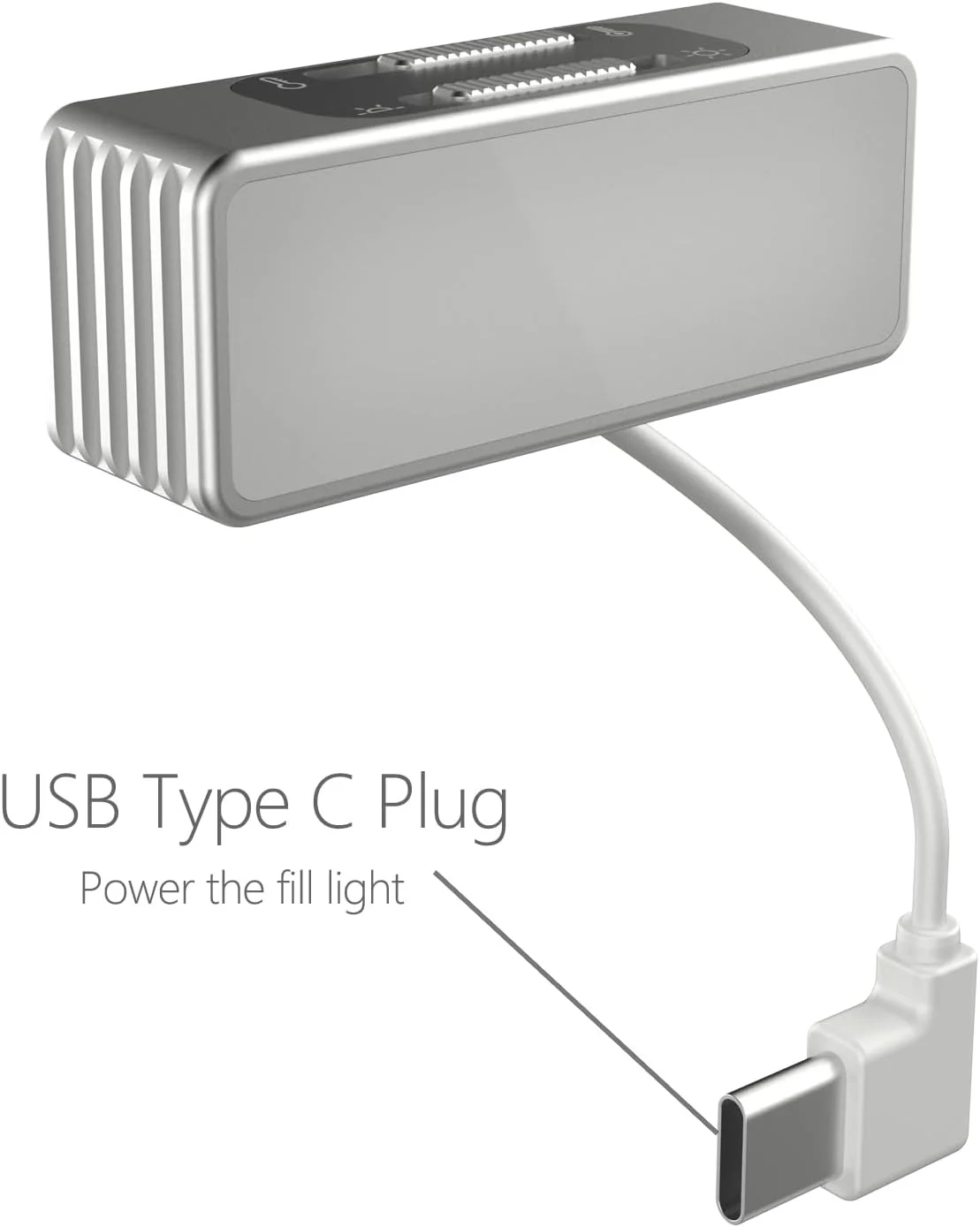 نور سلفی قابل شارژ و قابل حمل FeiyuTech، نور پرکننده سلفی، 3300-5200K، USB-C، برای گیمبال تثبیت کننده تلفن هوشمند، ولاگ، پخش زنده