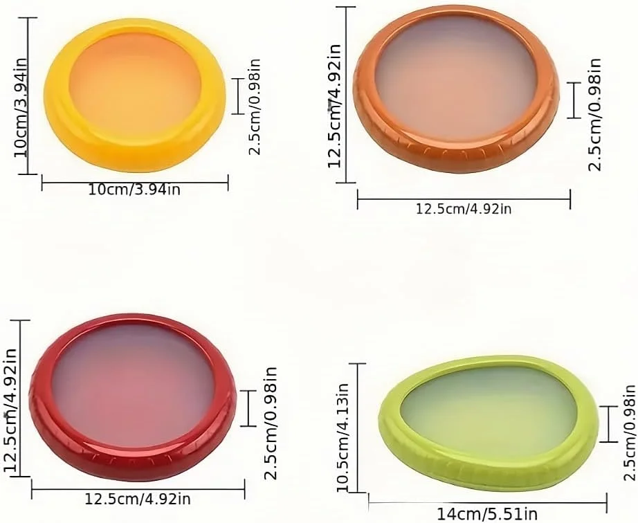 ست 4 عددی نگهدارنده آووکادو و گوجه فرنگی OCTOVITA - ظروف نگهداری قابل استفاده مجدد برای یخچال - ایده آل برای سیر، پیاز، لیمو و سیب زمینی