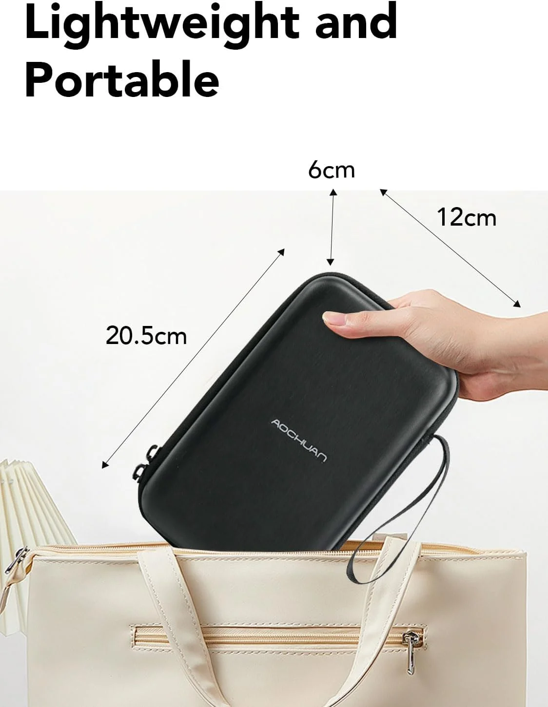 کیف سخت قابل حمل AOCHUAN B30 برای دوربین، لنز و گیمبال 3 محوره، کیف محافظ EVA با بند دستی، درج فوم، جیب توری زیپ دار، برای لوازم جانبی عکاسی