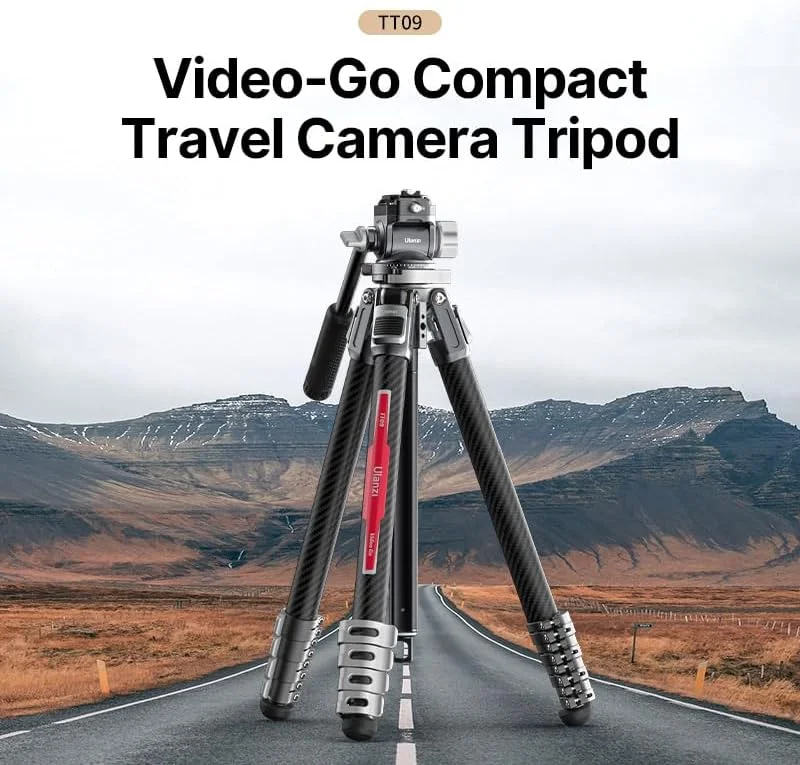 سه پایه فیلمبرداری مسافرتی فیبر کربنی Ulanzi TT09 F38 VideoGo با دسته | دارای کاسه تراز یکپارچه، هد توپی پانوراما | تاشده 45 سانتی متر | ارتفاع 14-142 سانتی متر | وزن 1.5 کیلوگرم، تحمل وزن 5 کیلوگرم سه پایه فیلمبرداری مسافرتی فیبر کربنی Ulanzi TT09 F38 VideoGo با دسته | دارای کاسه تراز یکپارچه، هد توپی پانوراما | تاشده 45 سانتی متر | ارتفاع 14-142 سانتی متر | وزن 1.5 کیلوگرم، تحمل وزن 5 کیلوگرم