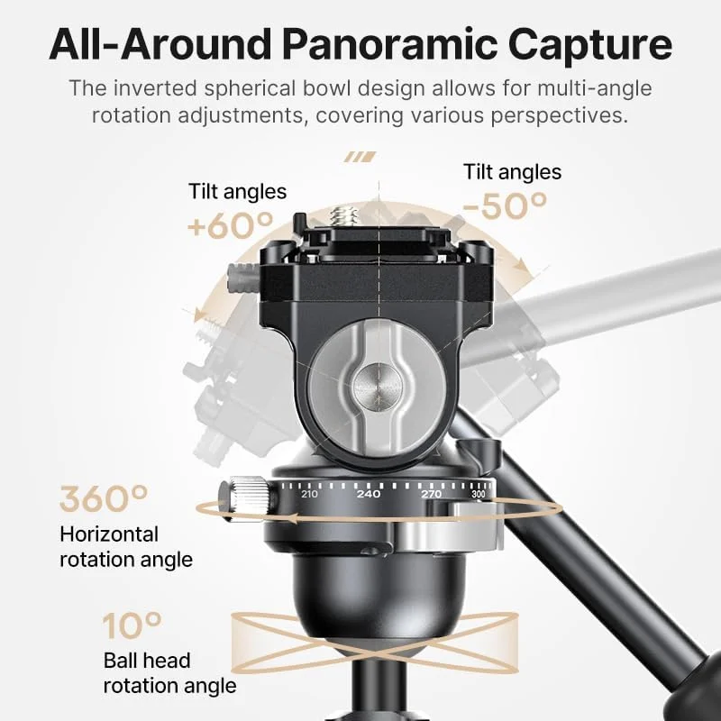 سه پایه فیلمبرداری مسافرتی فیبر کربنی Ulanzi TT09 F38 VideoGo با دسته | دارای کاسه تراز یکپارچه، هد توپی پانوراما | تاشده 45 سانتی متر | ارتفاع 14-142 سانتی متر | وزن 1.5 کیلوگرم، تحمل وزن 5 کیلوگرم سه پایه فیلمبرداری مسافرتی فیبر کربنی Ulanzi TT09 F38 VideoGo با دسته | دارای کاسه تراز یکپارچه، هد توپی پانوراما | تاشده 45 سانتی متر | ارتفاع 14-142 سانتی متر | وزن 1.5 کیلوگرم، تحمل وزن 5 کیلوگرم