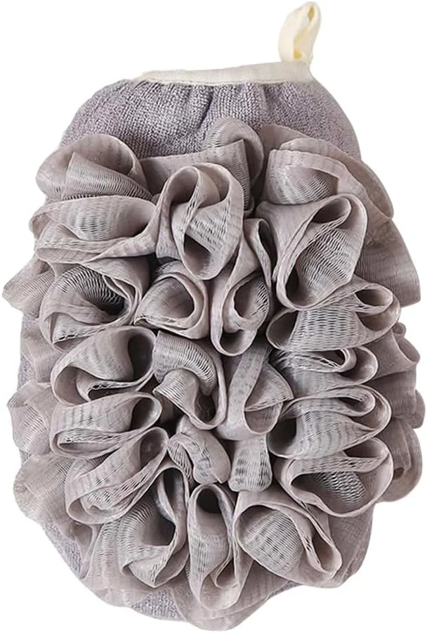 SOWUGI یک جفت دستکش لایه بردار بدن، دستکش حمام اسکراب، دستکش لایه بردار دو طرفه برای تمیز کردن بدن، اسکرابر دوش پوست (خاکستری، یک سایز) SOWUGI یک جفت دستکش لایه بردار بدن، دستکش حمام اسکراب، دستکش لایه بردار دو طرفه برای تمیز کردن بدن، اسکرابر دوش پوست (خاکستری، یک سایز)