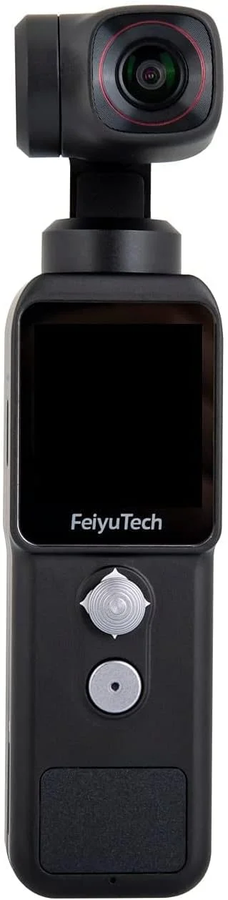 دوربین اکشن FeiyuTech Feiyu Pocket-2 با کیفیت 4K 60FPS و 12 مگاپیکسل به همراه گیمبال تثبیت کننده 3 محوره، زاویه دید عریض 130 درجه، صفحه لمسی 1.3 اینچی، وای فای، مناسب برای فیلمبرداری از سفر و ولاگ
