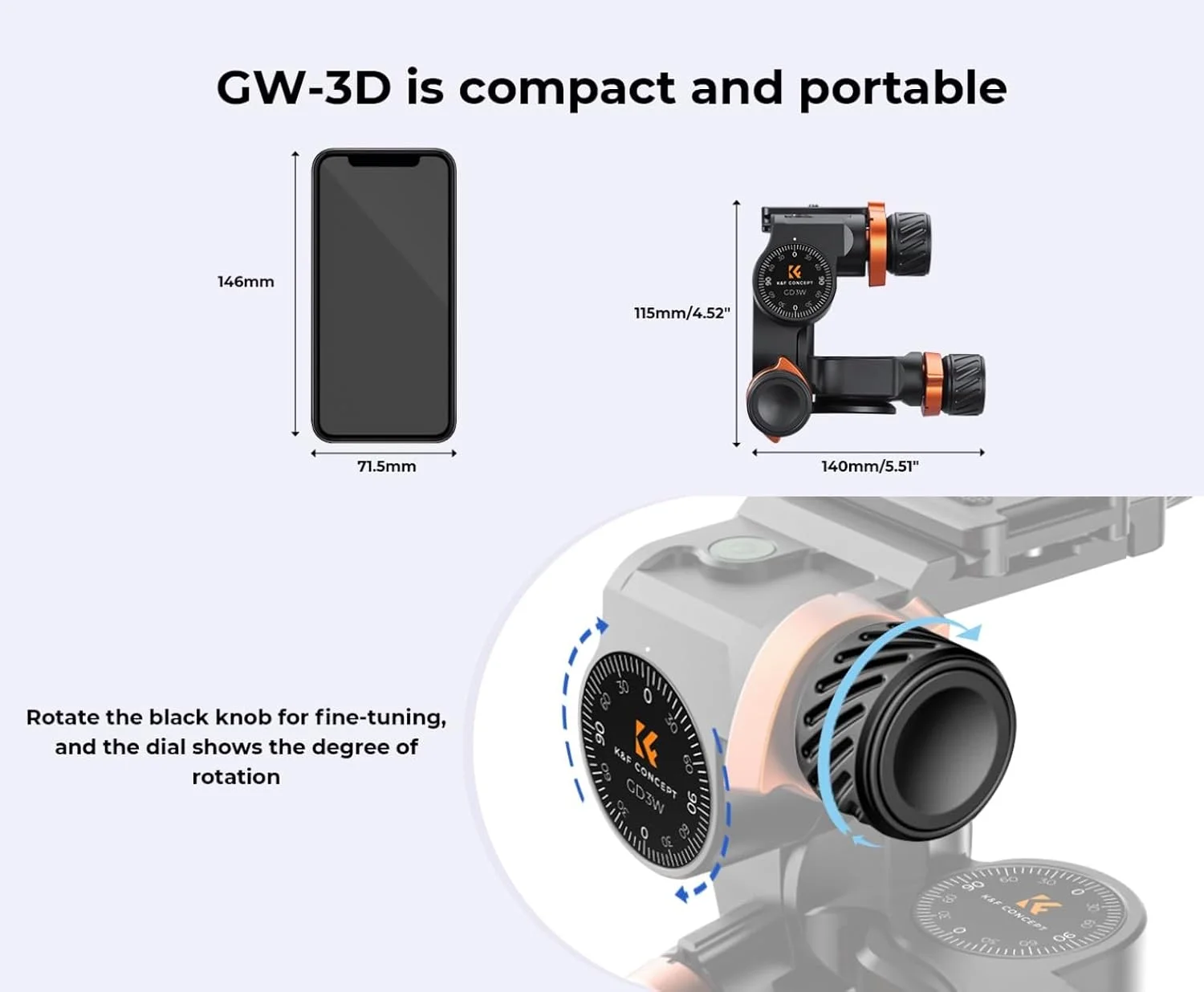 سر سه پایه دنده ای K&F Concept مدل Double O1، آلیاژ آلومینیوم CNC، سوراخ پیچ 3/8 اینچی | هد سیال با دقت بالا، تحمل وزن 6 کیلوگرم | تنظیم دقیق و میرایی برای عکاسی استودیویی محصول ماکرو سر سه پایه دنده ای K&F Concept مدل Double O1، آلیاژ آلومینیوم CNC، سوراخ پیچ 3/8 اینچی | هد سیال با دقت بالا، تحمل وزن 6 کیلوگرم | تنظیم دقیق و میرایی برای عکاسی استودیویی محصول ماکرو