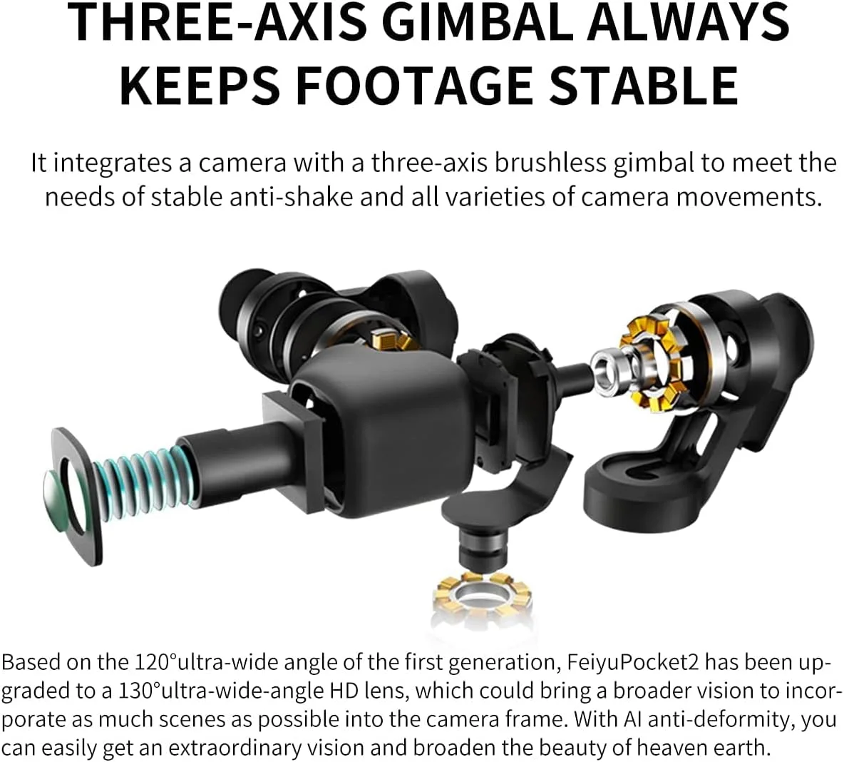 دوربین اکشن FeiyuTech Feiyu Pocket-2 با کیفیت 4K 60FPS و 12 مگاپیکسل به همراه گیمبال تثبیت کننده 3 محوره، زاویه دید عریض 130 درجه، صفحه لمسی 1.3 اینچی، وای فای، مناسب برای فیلمبرداری از سفر و ولاگ دوربین اکشن FeiyuTech Feiyu Pocket-2 با کیفیت 4K 60FPS و 12 مگاپیکسل به همراه گیمبال تثبیت کننده 3 محوره، زاویه دید عریض 130 درجه، صفحه لمسی 1.3 اینچی، وای فای، مناسب برای فیلمبرداری از سفر و ولاگ