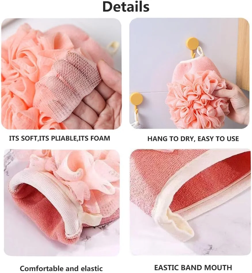 SOWUGI یک جفت دستکش لایه بردار بدن، دستکش حمام اسکراب، دستکش لایه بردار دو طرفه برای تمیز کردن بدن، اسکرابر دوش پوست (خاکستری، یک سایز) SOWUGI یک جفت دستکش لایه بردار بدن، دستکش حمام اسکراب، دستکش لایه بردار دو طرفه برای تمیز کردن بدن، اسکرابر دوش پوست (خاکستری، یک سایز)