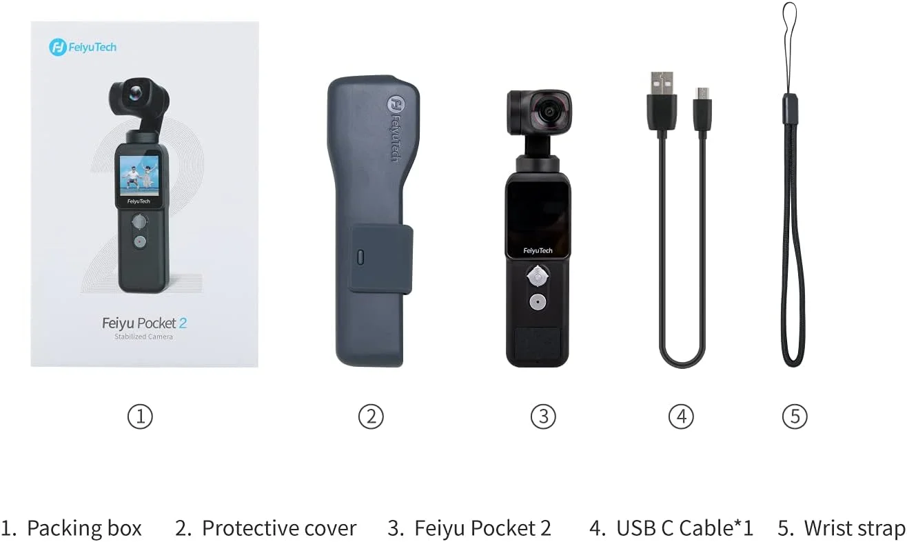دوربین اکشن FeiyuTech Feiyu Pocket-2 با کیفیت 4K 60FPS و 12 مگاپیکسل به همراه گیمبال تثبیت کننده 3 محوره، زاویه دید عریض 130 درجه، صفحه لمسی 1.3 اینچی، وای فای، مناسب برای فیلمبرداری از سفر و ولاگ دوربین اکشن FeiyuTech Feiyu Pocket-2 با کیفیت 4K 60FPS و 12 مگاپیکسل به همراه گیمبال تثبیت کننده 3 محوره، زاویه دید عریض 130 درجه، صفحه لمسی 1.3 اینچی، وای فای، مناسب برای فیلمبرداری از سفر و ولاگ