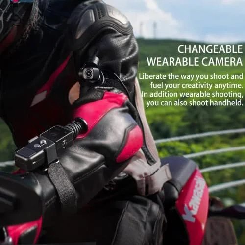 دوربین اکشن پوشیدنی FeiyuTech Pocket 2S با دسته تثبیت کننده گیمبال 3 محوره، بدنه مغناطیسی یکپارچه با فیلمبرداری 4K، میکروفون، زاویه دید عریض 130 درجه برای یوتیوب TikTok Vlog