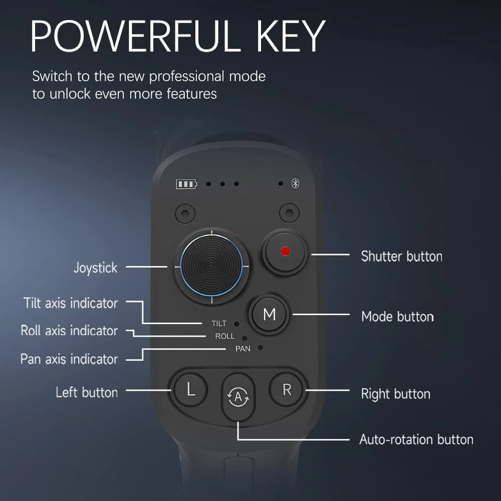 لرزشگیر دوربین FeiyuTech SCORP-C، گیمبال دستی 3 محوره برای دوربین های DSLR و بدون آینه، تحمل وزن 2.5 کیلوگرم، سازگار با سونی، کانن، پاناسونیک، لومیکس، نیکون، فوجی فیلم، دارای گریپ، سبک وزن، کنترل دکمه ای