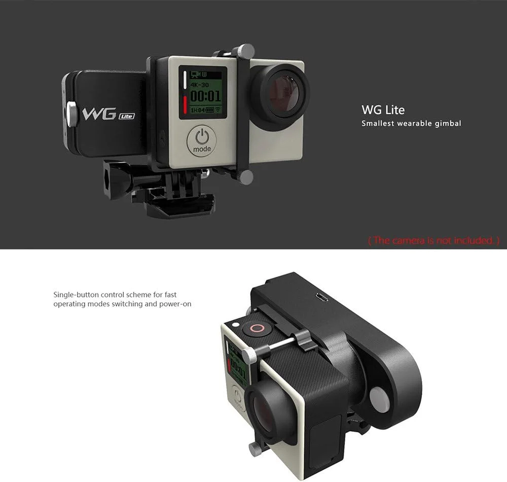 FeiyuTech Feiyu WG Lite تثبیت کننده گیمبال تک محوره پوشیدنی برای GoPro Hero 4/3+/3 و سایر دوربین ها با ابعاد مشابه + کنترل از راه دور + بند سینه الاستیک + پارچه تمیز کننده Andoer FeiyuTech Feiyu WG Lite تثبیت کننده گیمبال تک محوره پوشیدنی برای GoPro Hero 4/3+/3 و سایر دوربین ها با ابعاد مشابه + کنترل از راه دور + بند سینه الاستیک + پارچه تمیز کننده Andoer