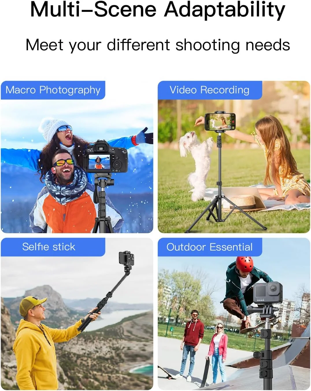 سه پایه AOCHUAN برای آیفون، سه پایه 67 اینچی تلفن همراه با کیف نگهداری برای دوربین با رابط پیچ 1/4، پایه سه پایه آیفون سازگار با دوربین های DSLR/تلفن های همراه/تثبیت کننده های گیمبال، حداکثر بار 8 کیلوگرم سه پایه AOCHUAN برای آیفون، سه پایه 67 اینچی تلفن همراه با کیف نگهداری برای دوربین با رابط پیچ 1/4، پایه سه پایه آیفون سازگار با دوربین های DSLR/تلفن های همراه/تثبیت کننده های گیمبال، حداکثر بار 8 کیلوگرم