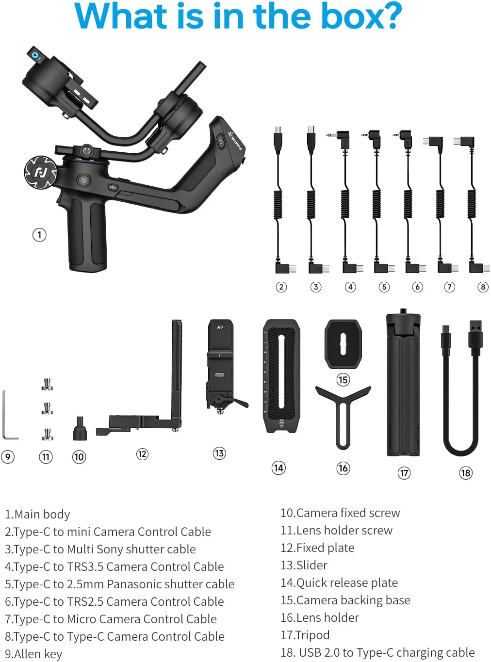 FeiyuTech SCORP 2 گیمبال استابلایزر برای دوربین، دارای هوش مصنوعی داخلی، گیمبال 3 محوره برای Sony ZV E10/Canon R50/Nikon Z30/Fujifilm، کنترل بلوتوث/کابل، صفحه لمسی، فیلمبرداری عمودی، حداکثر وزن قابل تحمل 2.5 کیلوگرم FeiyuTech SCORP 2 گیمبال استابلایزر برای دوربین، دارای هوش مصنوعی داخلی، گیمبال 3 محوره برای Sony ZV E10/Canon R50/Nikon Z30/Fujifilm، کنترل بلوتوث/کابل، صفحه لمسی، فیلمبرداری عمودی، حداکثر وزن قابل تحمل 2.5 کیلوگرم