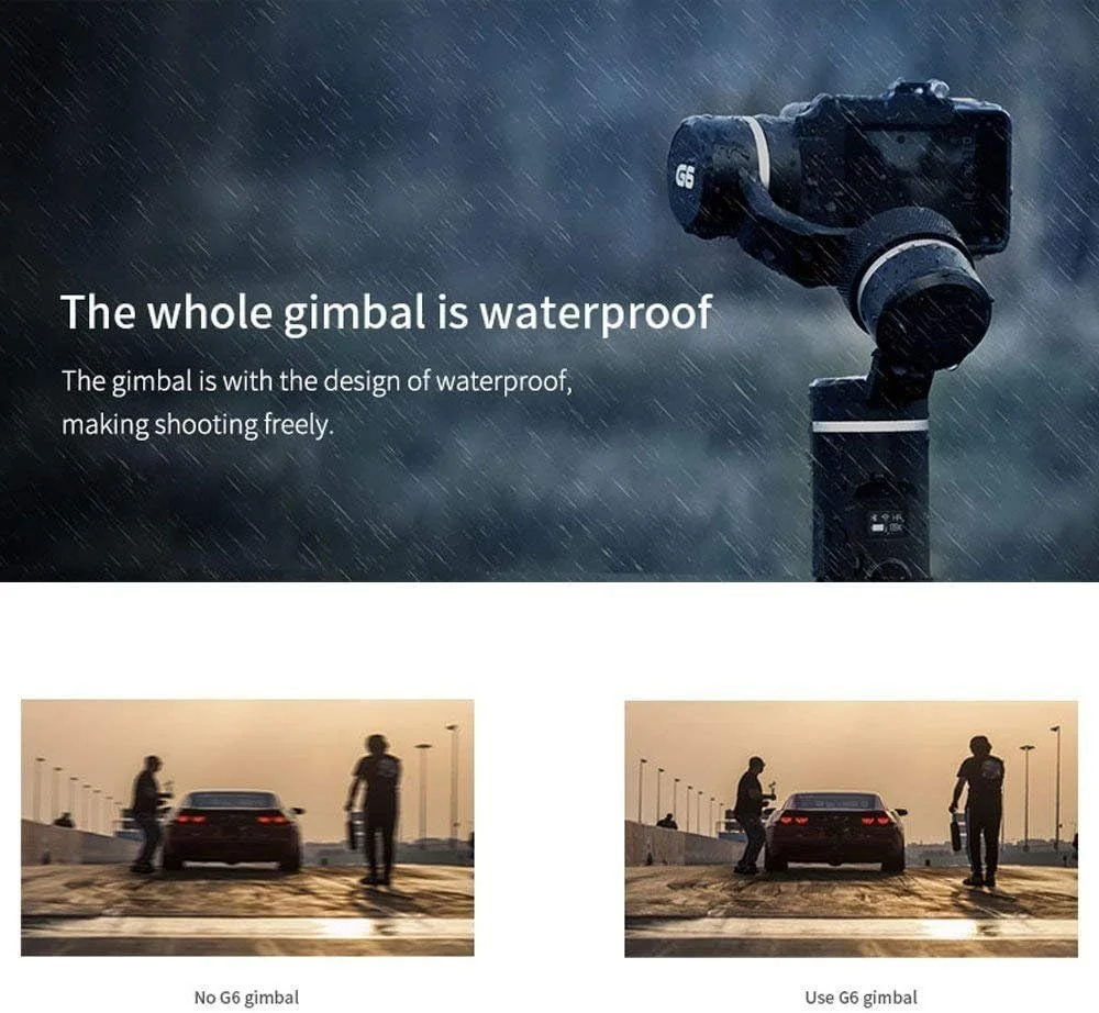 گیمبال Feiyu G6 برای دوربین های اکشن Gopro Hero 6/5/4/3، SJcam، Yi 4K یا دوربین های مشابه، به همراه: گیمبال Feiyu G6 برای دوربین های اکشن Gopro Hero 6/5/4/3، SJcam، Yi 4K یا دوربین های مشابه، به همراه: