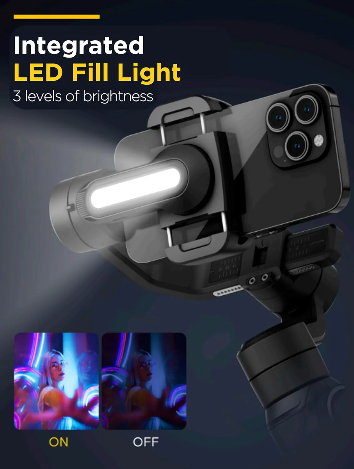 لرزشگیر موبایل ۳ محوره حرفه ای AOCHUAN Smart S2 با میله تلسکوپی و نور پرکننده، مناسب برای آیفون و اندروید، ولاگ، تیک تاک و ضبط ویدیو در یوتیوب لرزشگیر موبایل ۳ محوره حرفه ای AOCHUAN Smart S2 با میله تلسکوپی و نور پرکننده، مناسب برای آیفون و اندروید، ولاگ، تیک تاک و ضبط ویدیو در یوتیوب