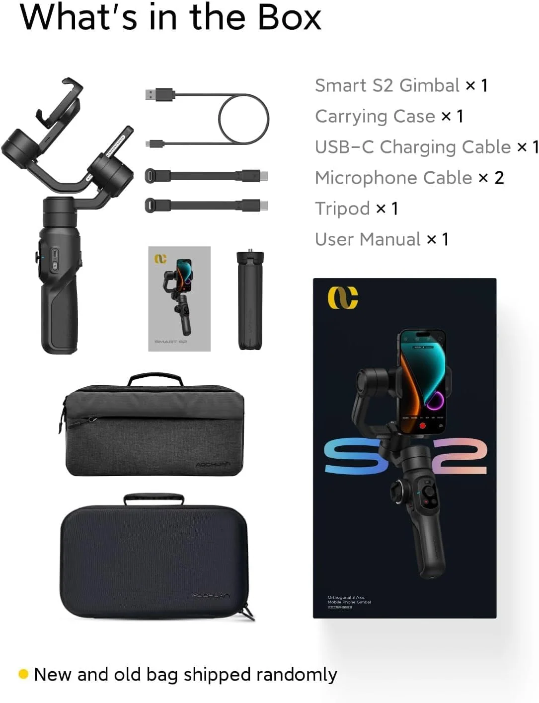 لرزشگیر موبایل ۳ محوره حرفه ای AOCHUAN Smart S2 با میله تلسکوپی و نور پرکننده، مناسب برای آیفون و اندروید، ولاگ، تیک تاک و ضبط ویدیو در یوتیوب لرزشگیر موبایل ۳ محوره حرفه ای AOCHUAN Smart S2 با میله تلسکوپی و نور پرکننده، مناسب برای آیفون و اندروید، ولاگ، تیک تاک و ضبط ویدیو در یوتیوب