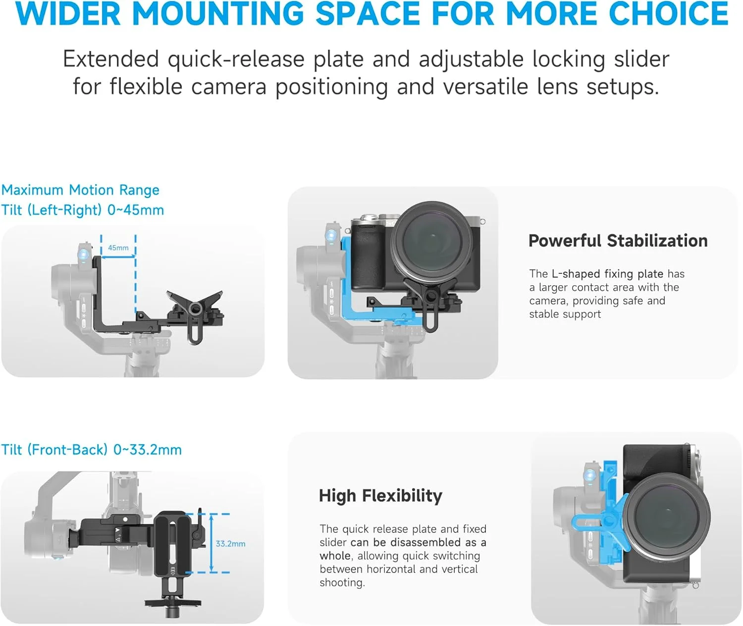 گیمبال تثبیت کننده 3 محوره Feiyutech SCORP Mini 3 Pro [Combo]، ردیابی هوش مصنوعی 4.0، دسته جداشدنی (کنترل بی سیم)، ظرفیت حمل 2 کیلوگرم، فیلمبرداری عمودی، پورت توسعه 1/4 اینچی