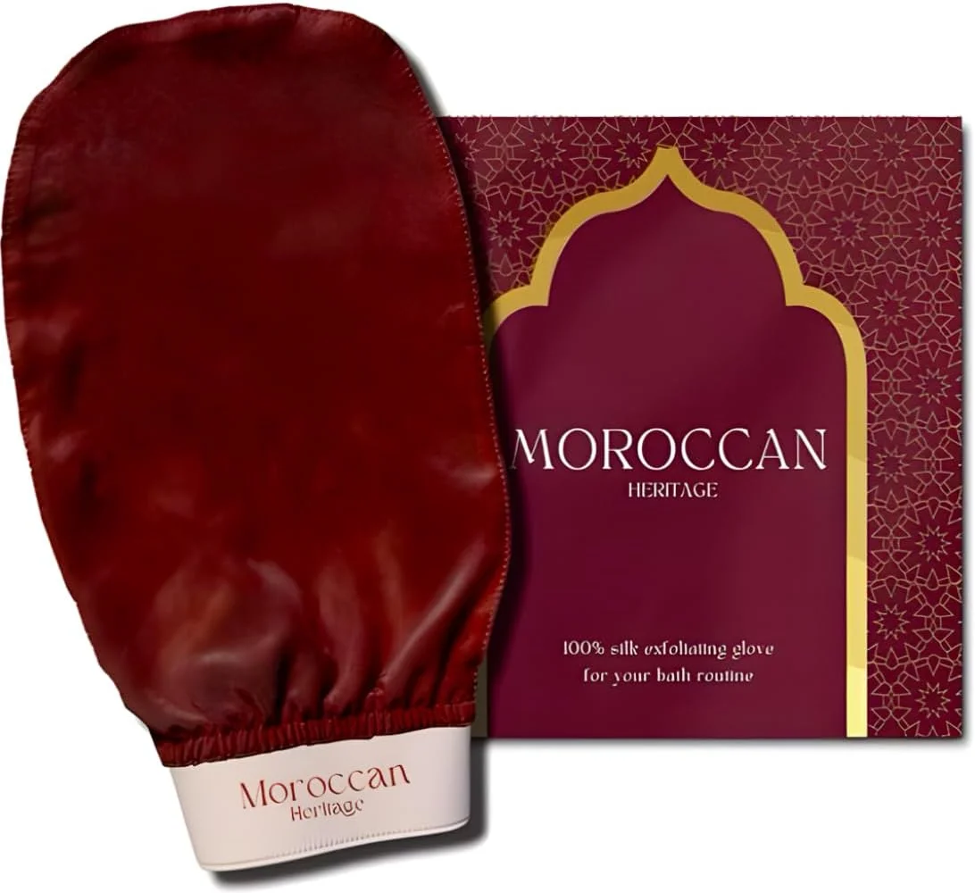 کیسه ابریشمی/لیف حمام مراکشی/دستکش لوفا - 100% ابریشم توت برای لایه برداری بدون درد | حمام مراکشی | حذف ملایم و موثر پوست مرده | با یا بدون صابون سیاه کیسه ابریشمی/لیف حمام مراکشی/دستکش لوفا - 100% ابریشم توت برای لایه برداری بدون درد | حمام مراکشی | حذف ملایم و موثر پوست مرده | با یا بدون صابون سیاه
