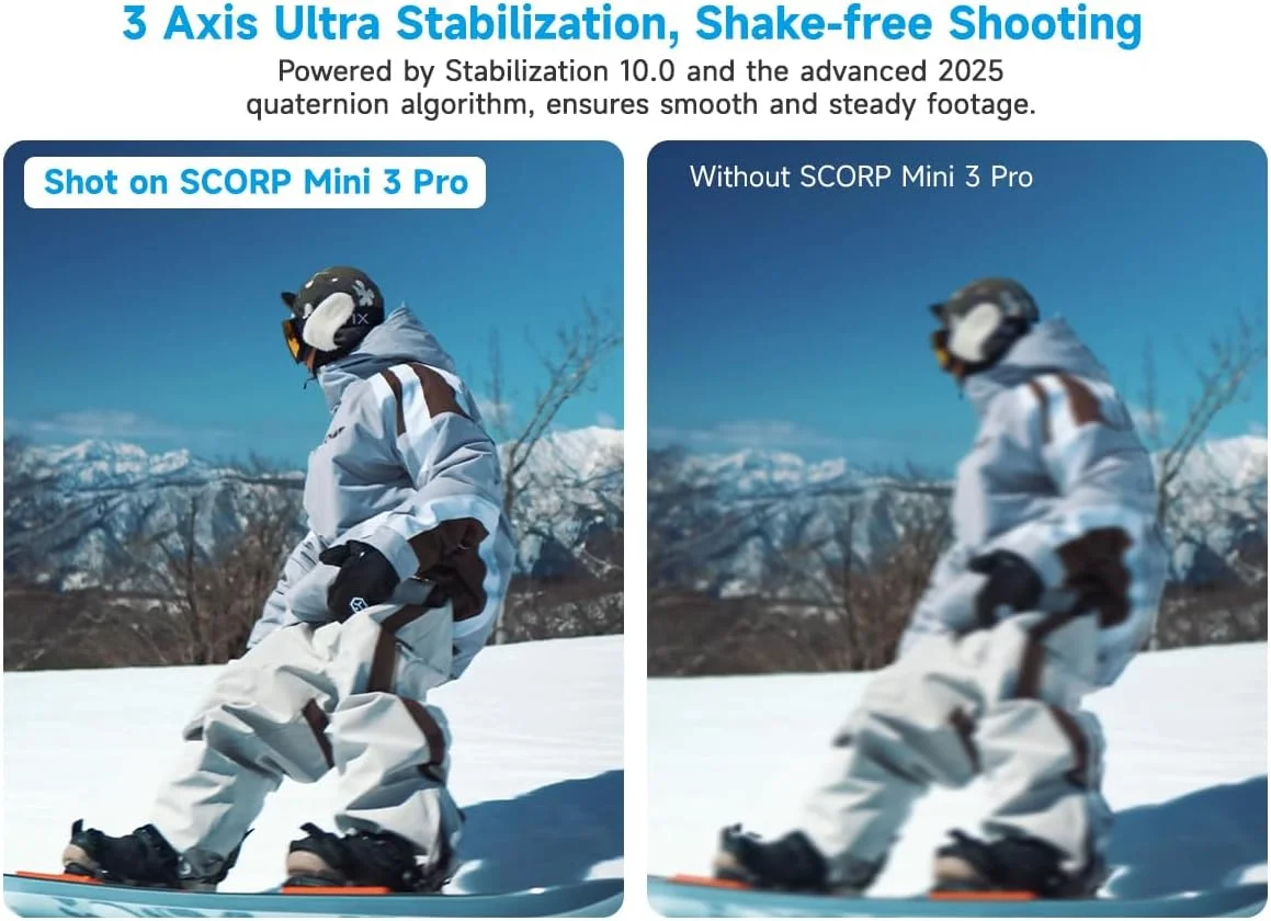 گیمبال استابلایزر همه کاره 3 محوره Feiyutech SCORP Mini 3 Pro، دارای هوش مصنوعی داخلی برای ردیابی 4.0، دسته جدا شونده، تحمل وزن 2 کیلوگرم، کنترل با اشاره، پورت توسعه 1/4 اینچی، مناسب برای دوربین و تلفن گیمبال استابلایزر همه کاره 3 محوره Feiyutech SCORP Mini 3 Pro، دارای هوش مصنوعی داخلی برای ردیابی 4.0، دسته جدا شونده، تحمل وزن 2 کیلوگرم، کنترل با اشاره، پورت توسعه 1/4 اینچی، مناسب برای دوربین و تلفن