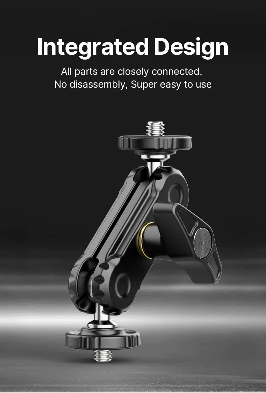 Ulanzi R102 بازوی جادویی دو سر توپی با آداپتور اصطکاکی، با پیچ ¼ اینچی برای دوربین، مانیتور، گیمبال، نور (2 عدد، آلومینیومی)