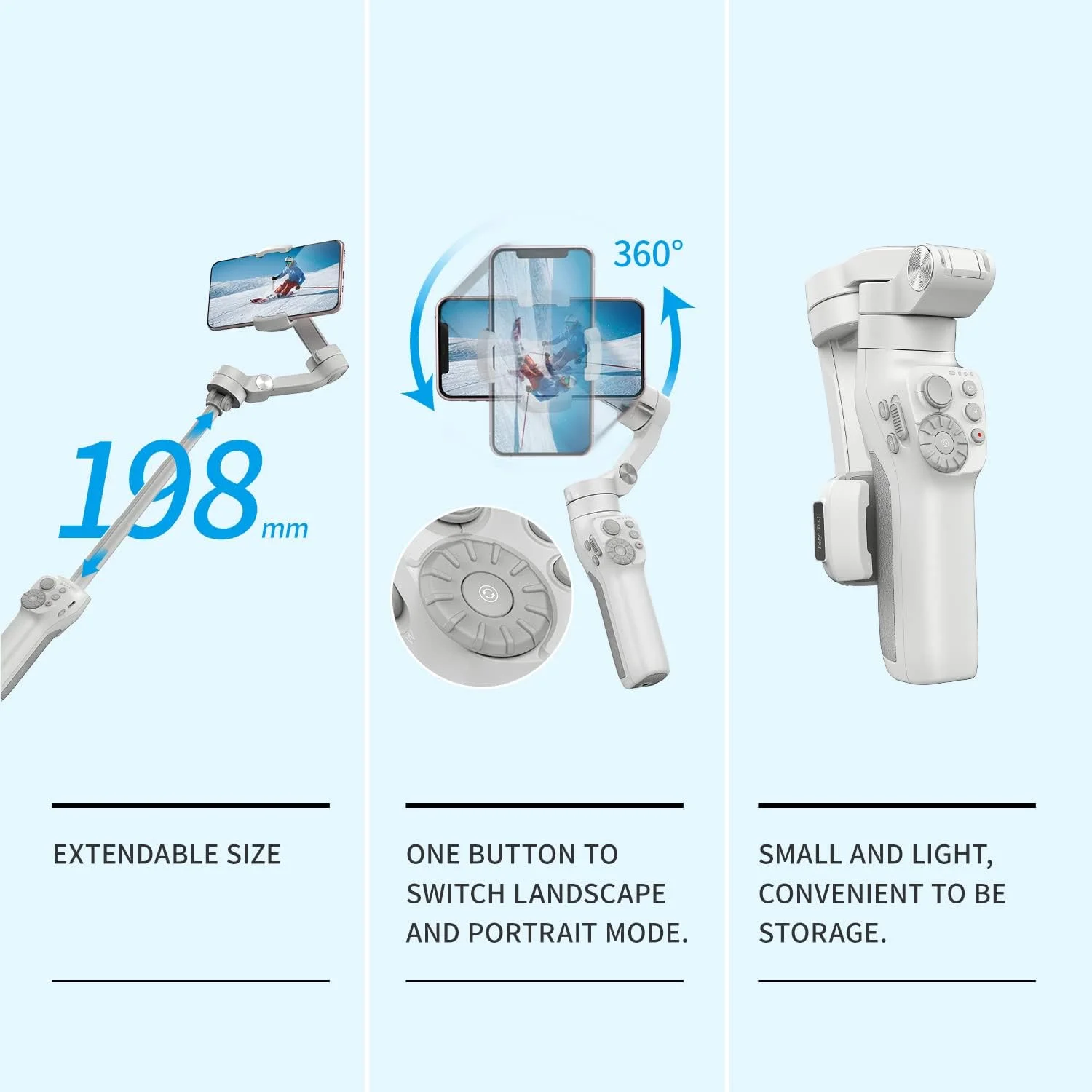 FeiyuTech Vimble 3 تثبیت کننده تلفن هوشمند، گیمبال تلفن 3 محوره داخلی قابل گسترش 7.8 اینچی، گیمبال تلفن همراه قابل حمل برای Android&iPhone، Huawei MI Samsung، ابزار ویدیویی Tiktok Youtube INS، دارای مجوز رسمی FeiyuTech Vimble 3 تثبیت کننده تلفن هوشمند، گیمبال تلفن 3 محوره داخلی قابل گسترش 7.8 اینچی، گیمبال تلفن همراه قابل حمل برای Android&iPhone، Huawei MI Samsung، ابزار ویدیویی Tiktok Youtube INS، دارای مجوز رسمی