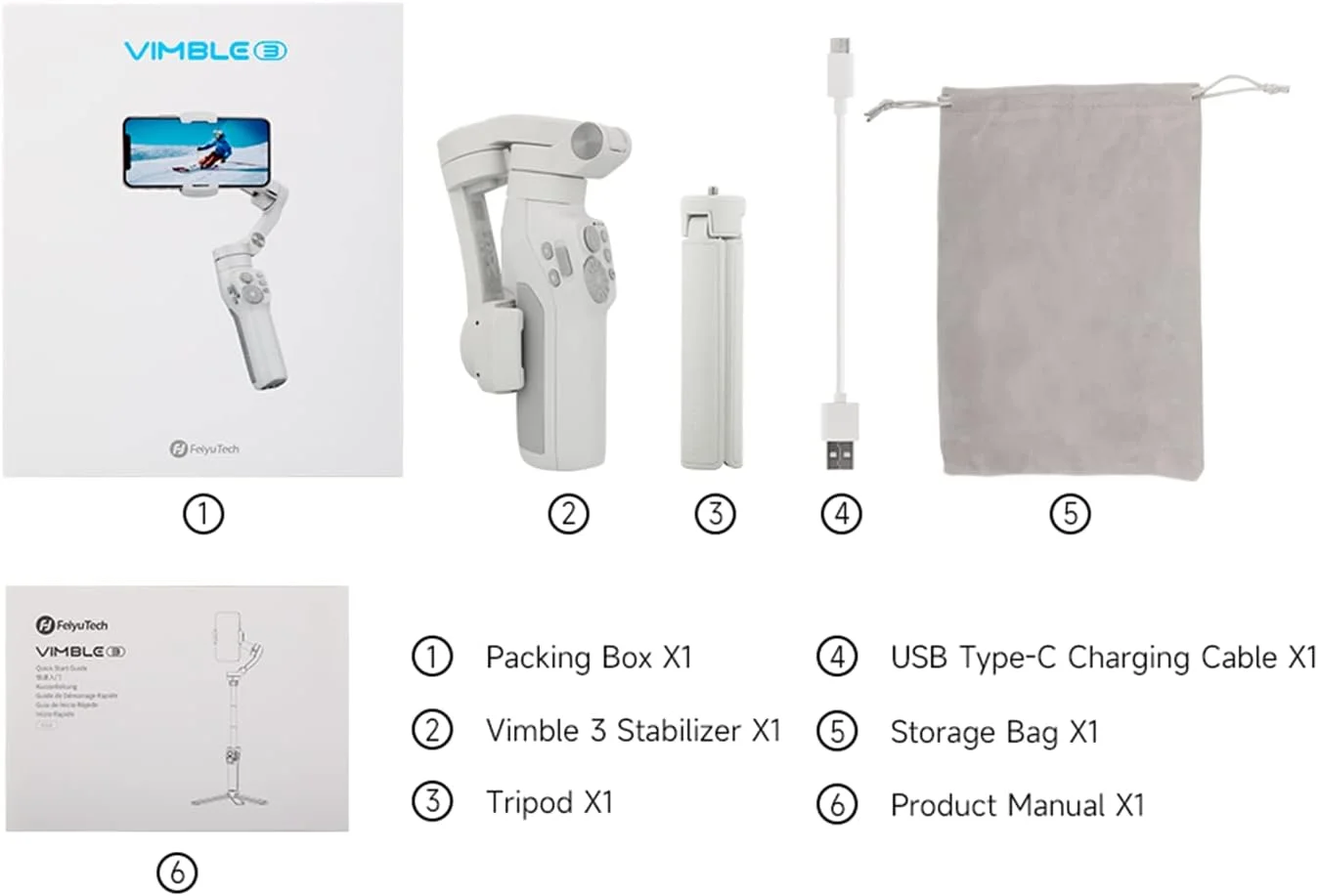 FeiyuTech Vimble 3 تثبیت کننده تلفن هوشمند، گیمبال تلفن 3 محوره داخلی قابل گسترش 7.8 اینچی، گیمبال تلفن همراه قابل حمل برای Android&iPhone، Huawei MI Samsung، ابزار ویدیویی Tiktok Youtube INS، دارای مجوز رسمی FeiyuTech Vimble 3 تثبیت کننده تلفن هوشمند، گیمبال تلفن 3 محوره داخلی قابل گسترش 7.8 اینچی، گیمبال تلفن همراه قابل حمل برای Android&iPhone، Huawei MI Samsung، ابزار ویدیویی Tiktok Youtube INS، دارای مجوز رسمی