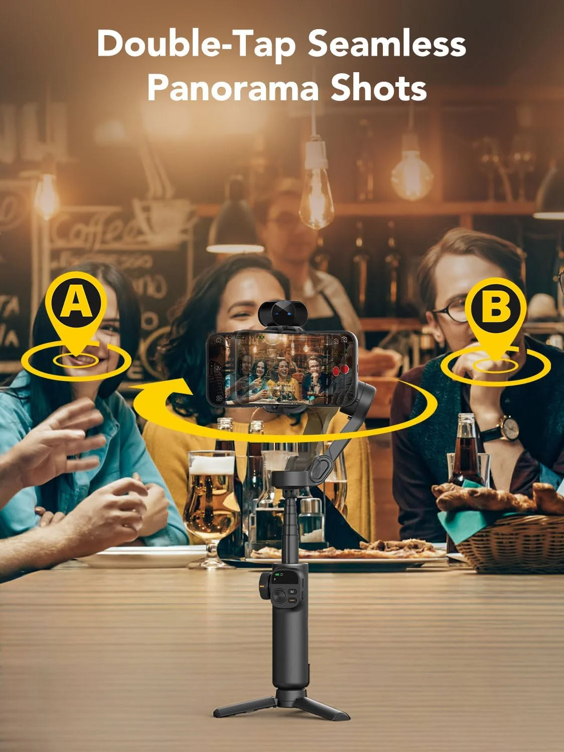 AOCHUAN Gimbal Stabilizer for Smartphone, NO APP Tracking, 20CM Extension Rod, Face & Object Tracking Stabilizer for iPhone & Android, 3-Axis OLED Gimbal for Video Recording-AOCHUAN Smart X2AI AOCHUAN Gimbal Stabilizer for Smartphone, NO APP Tracking, 20CM Extension Rod, Face & Object Tracking Stabilizer for iPhone & Android, 3-Axis OLED Gimbal for Video Recording-AOCHUAN Smart X2AI