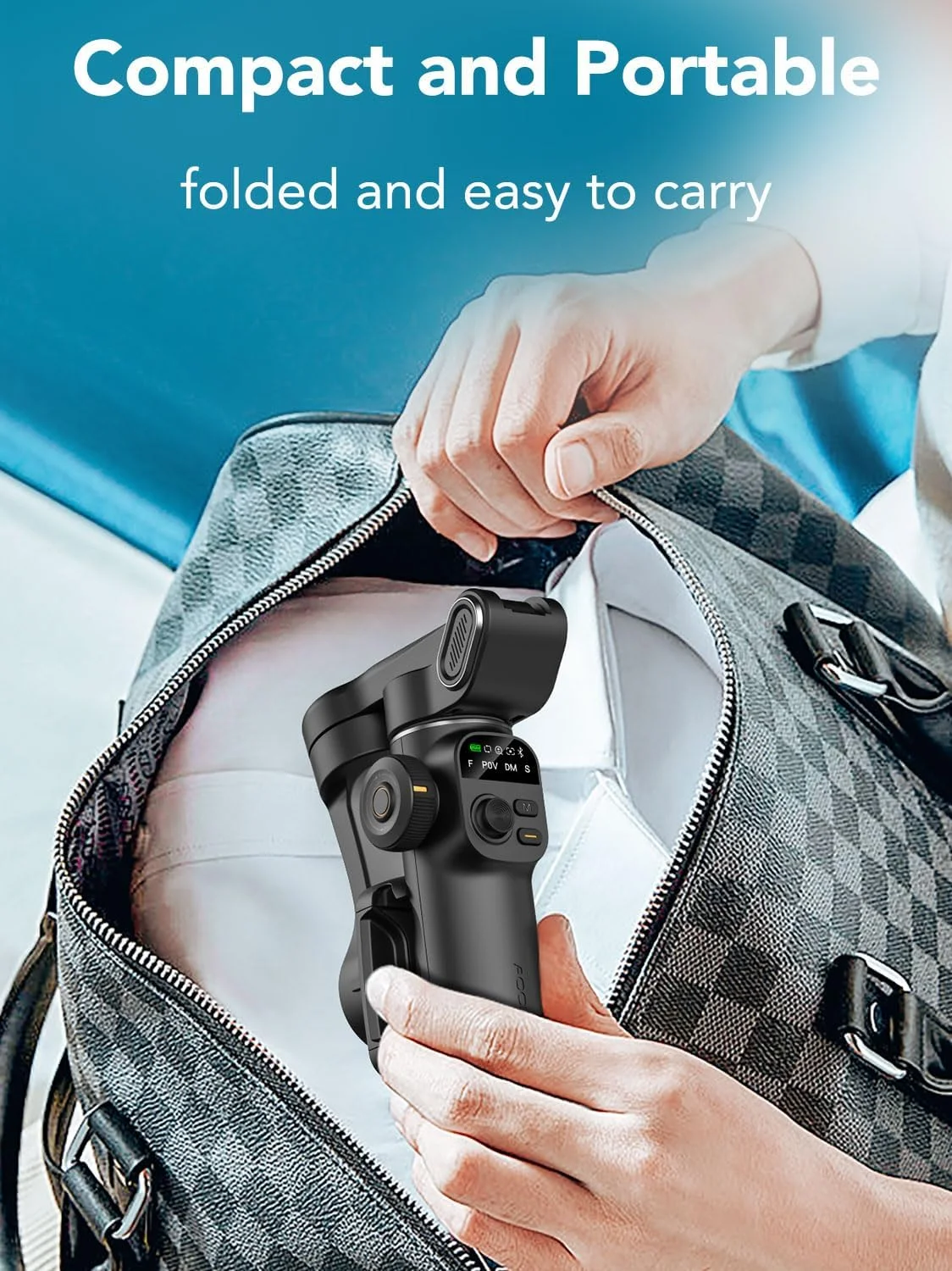 AOCHUAN Gimbal Stabilizer for Smartphone, NO APP Tracking, 20CM Extension Rod, Face & Object Tracking Stabilizer for iPhone & Android, 3-Axis OLED Gimbal for Video Recording-AOCHUAN Smart X2AI AOCHUAN Gimbal Stabilizer for Smartphone, NO APP Tracking, 20CM Extension Rod, Face & Object Tracking Stabilizer for iPhone & Android, 3-Axis OLED Gimbal for Video Recording-AOCHUAN Smart X2AI