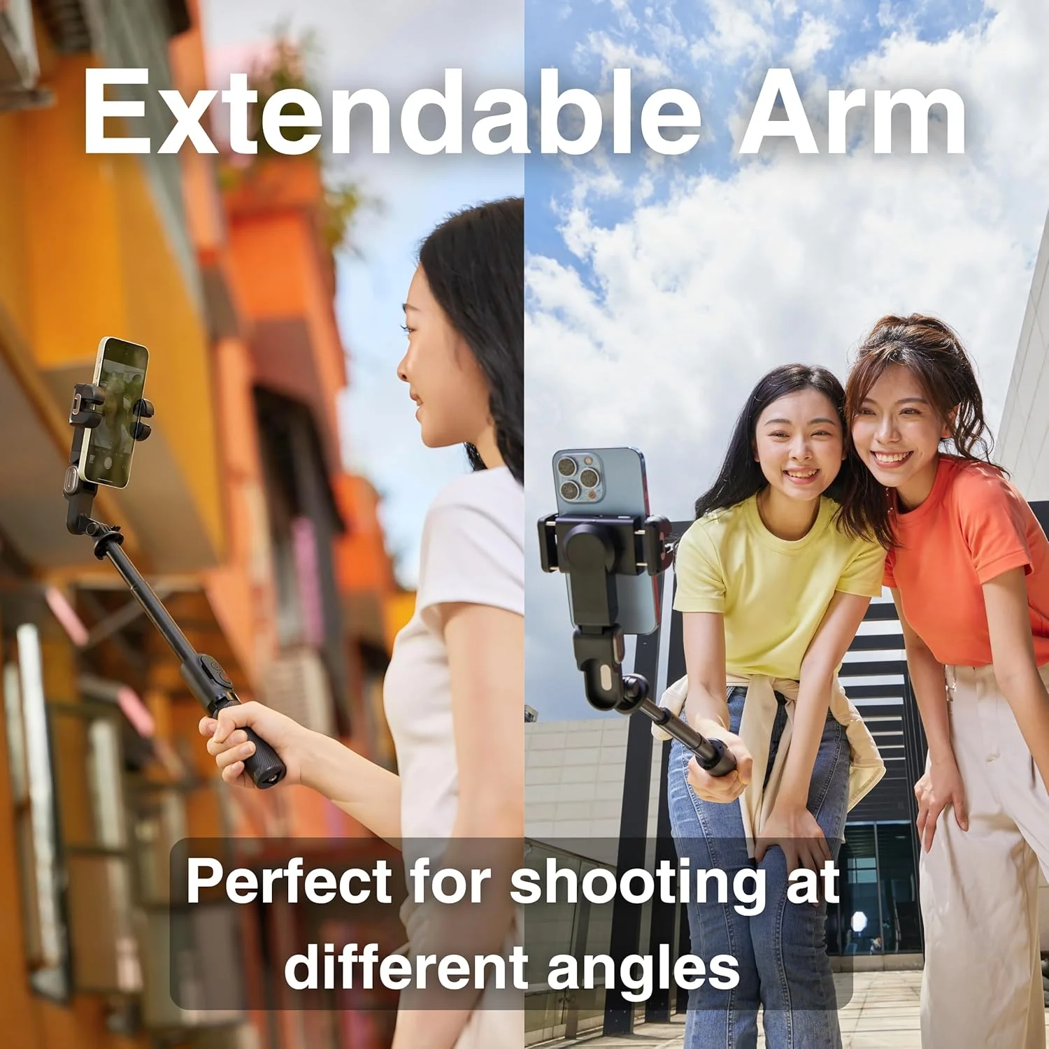 گیمبال موبایل Aochuan M2 Pro، تثبیت کننده ویدئو، مونوپاد و سه پایه، ردیابی بدن با هوش مصنوعی، نور مغناطیسی، گیمبال تاشو و قابل حمل آیفون و اندروید برای ولاگ، یوتیوب، تیک تاک و ویدیوهای اینستاگرام