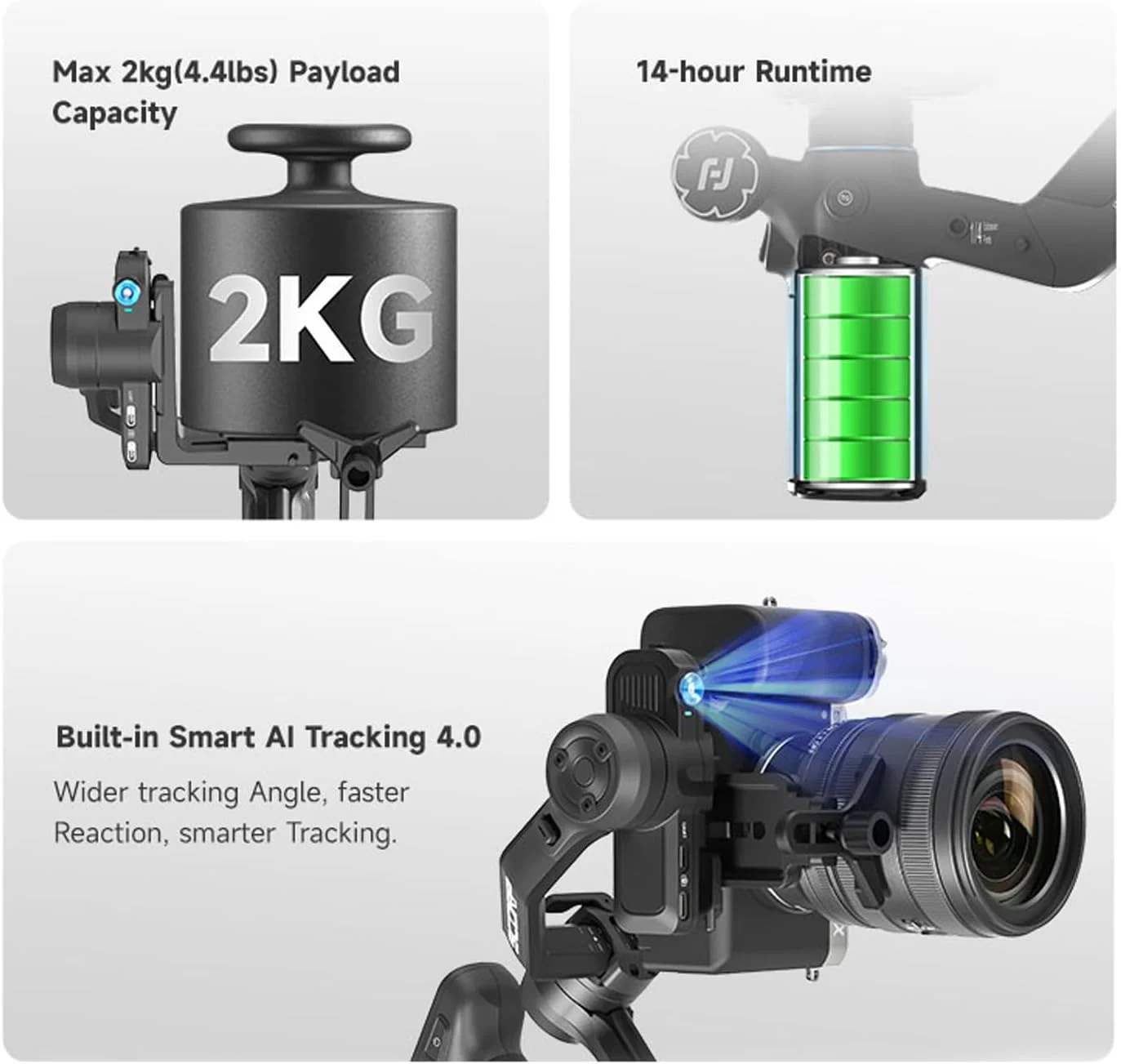 FeiyuTech SCORP Mini 3 Pro Kit تثبیت کننده دوربین 3 محوره، ردیابی هوش مصنوعی داخلی، گیمبال دستی همه کاره برای دوربین های بدون آینه، دوربین جیبی، دوربین اکشن، تلفن، بارگیری 2 کیلوگرمی FeiyuTech SCORP Mini 3 Pro Kit تثبیت کننده دوربین 3 محوره، ردیابی هوش مصنوعی داخلی، گیمبال دستی همه کاره برای دوربین های بدون آینه، دوربین جیبی، دوربین اکشن، تلفن، بارگیری 2 کیلوگرمی