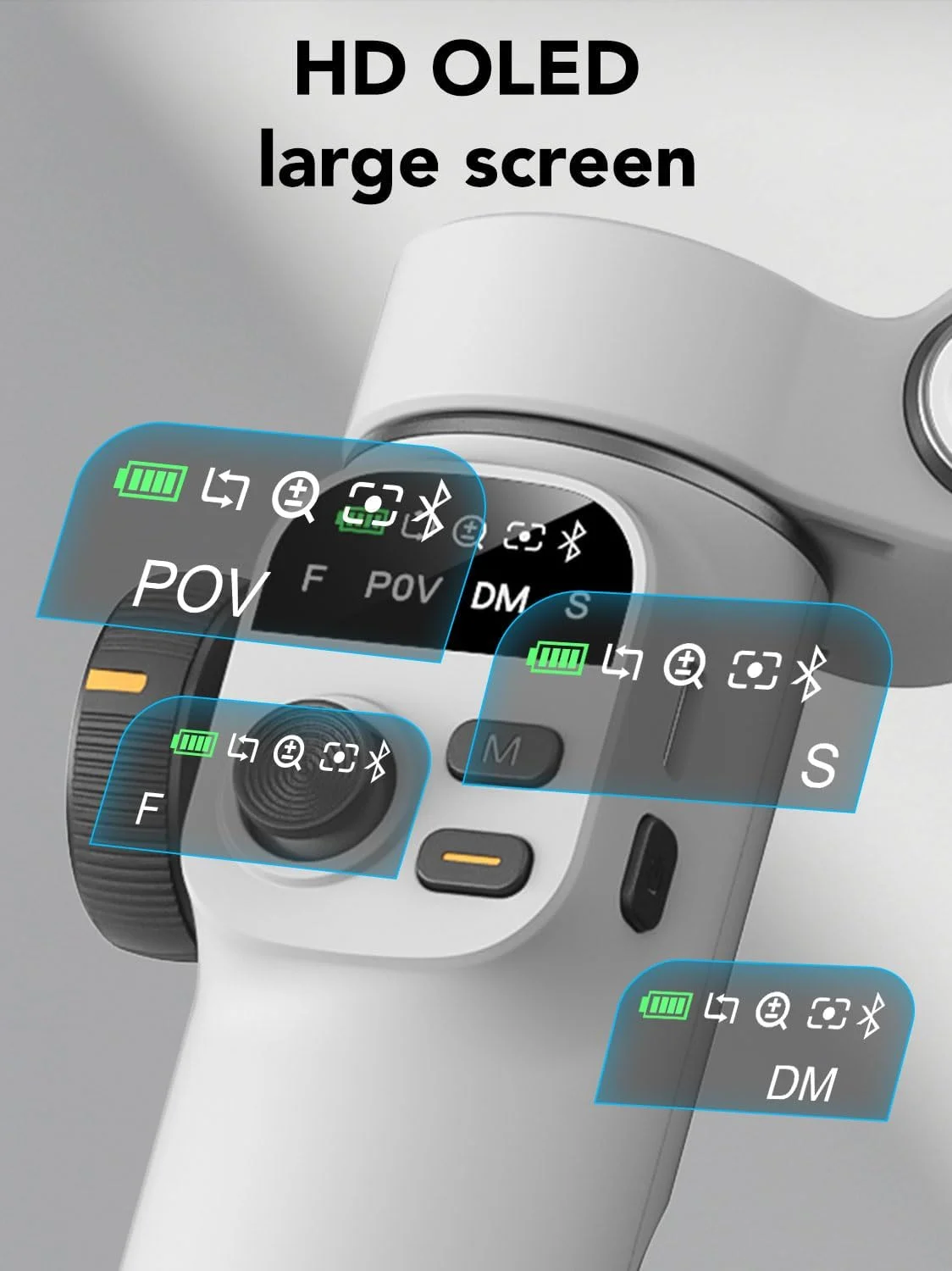 لرزشگیر گیمبال AOCHUAN Smart X2 برای آیفون، دارای میله تلسکوپی داخلی 20 سانتیمتری، گیمبال تثبیت کننده 3 محوره تلفن همراه، گیمبال تاشو با قابلیت ردیابی تلفن همراه و نمایشگر OLED، مناسب برای ضبط ویدیو، سفید لرزشگیر گیمبال AOCHUAN Smart X2 برای آیفون، دارای میله تلسکوپی داخلی 20 سانتیمتری، گیمبال تثبیت کننده 3 محوره تلفن همراه، گیمبال تاشو با قابلیت ردیابی تلفن همراه و نمایشگر OLED، مناسب برای ضبط ویدیو، سفید