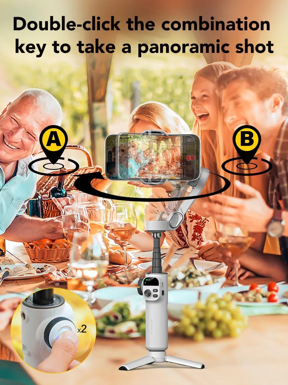 لرزشگیر گیمبال AOCHUAN Smart X2 برای آیفون، دارای میله تلسکوپی داخلی 20 سانتیمتری، گیمبال تثبیت کننده 3 محوره تلفن همراه، گیمبال تاشو با قابلیت ردیابی تلفن همراه و نمایشگر OLED، مناسب برای ضبط ویدیو، سفید لرزشگیر گیمبال AOCHUAN Smart X2 برای آیفون، دارای میله تلسکوپی داخلی 20 سانتیمتری، گیمبال تثبیت کننده 3 محوره تلفن همراه، گیمبال تاشو با قابلیت ردیابی تلفن همراه و نمایشگر OLED، مناسب برای ضبط ویدیو، سفید