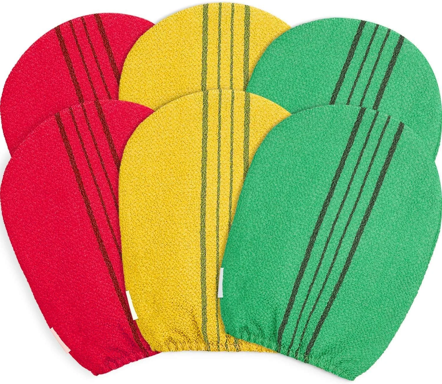 مجموعه 6 عددی پارچه لایه بردار بدن مومو بیر، حوله ایتالیایی، دستکش لایه بردار به سبک کره ای، پارچه اسکراب به سبک کره ای، حوله اسکراب لایه بردار بدن