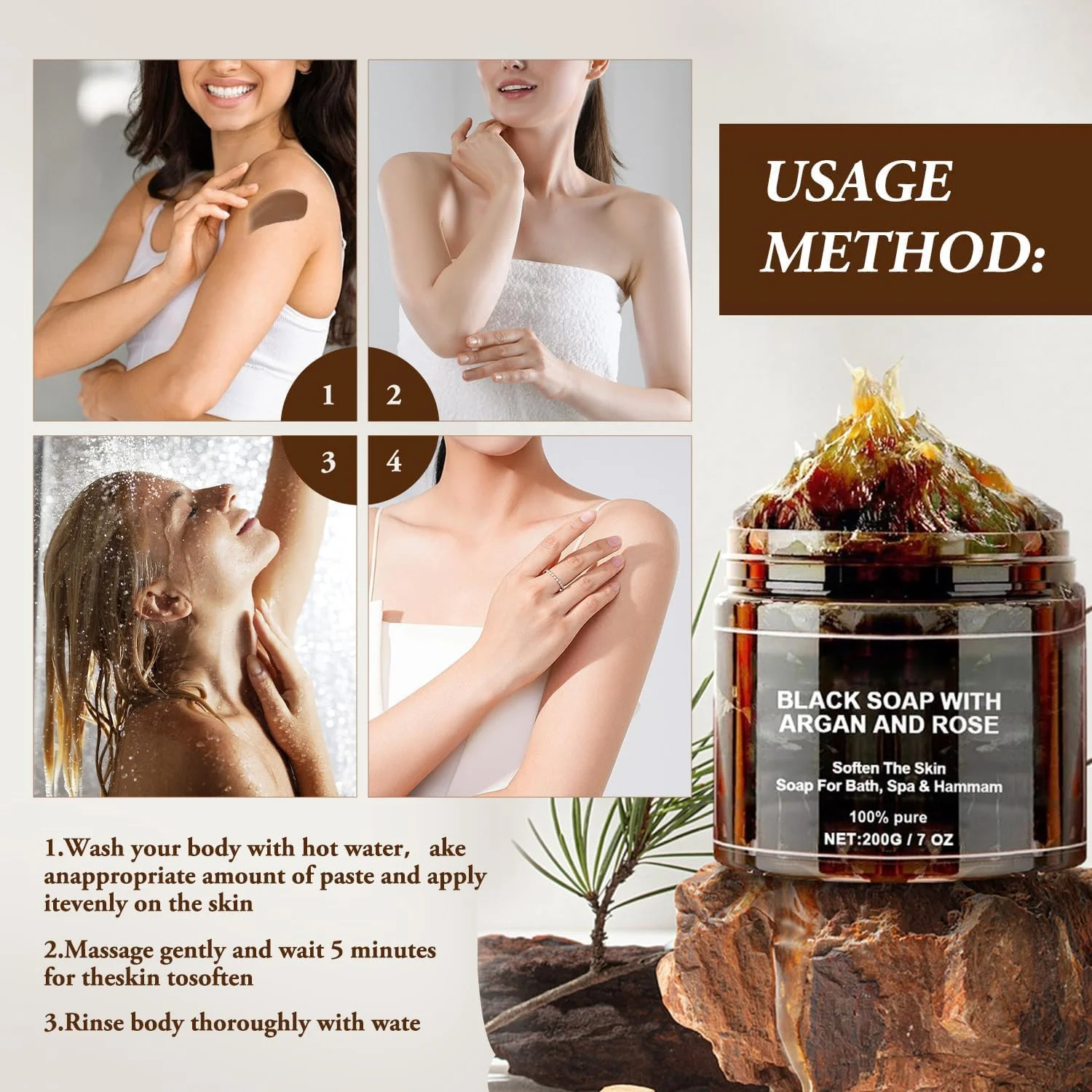 صابون سیاه مراکشی با آرگان و گل رز، صابون سیاه بلدی مراکشی، اسکراب بدن مراکشی، اسکراب لایه بردار بدن، صابون سیاه مراکشی با دستکش، صابون پاک کننده و لایه بردار ارگانیک صابون سیاه مراکشی با آرگان و گل رز، صابون سیاه بلدی مراکشی، اسکراب بدن مراکشی، اسکراب لایه بردار بدن، صابون سیاه مراکشی با دستکش، صابون پاک کننده و لایه بردار ارگانیک